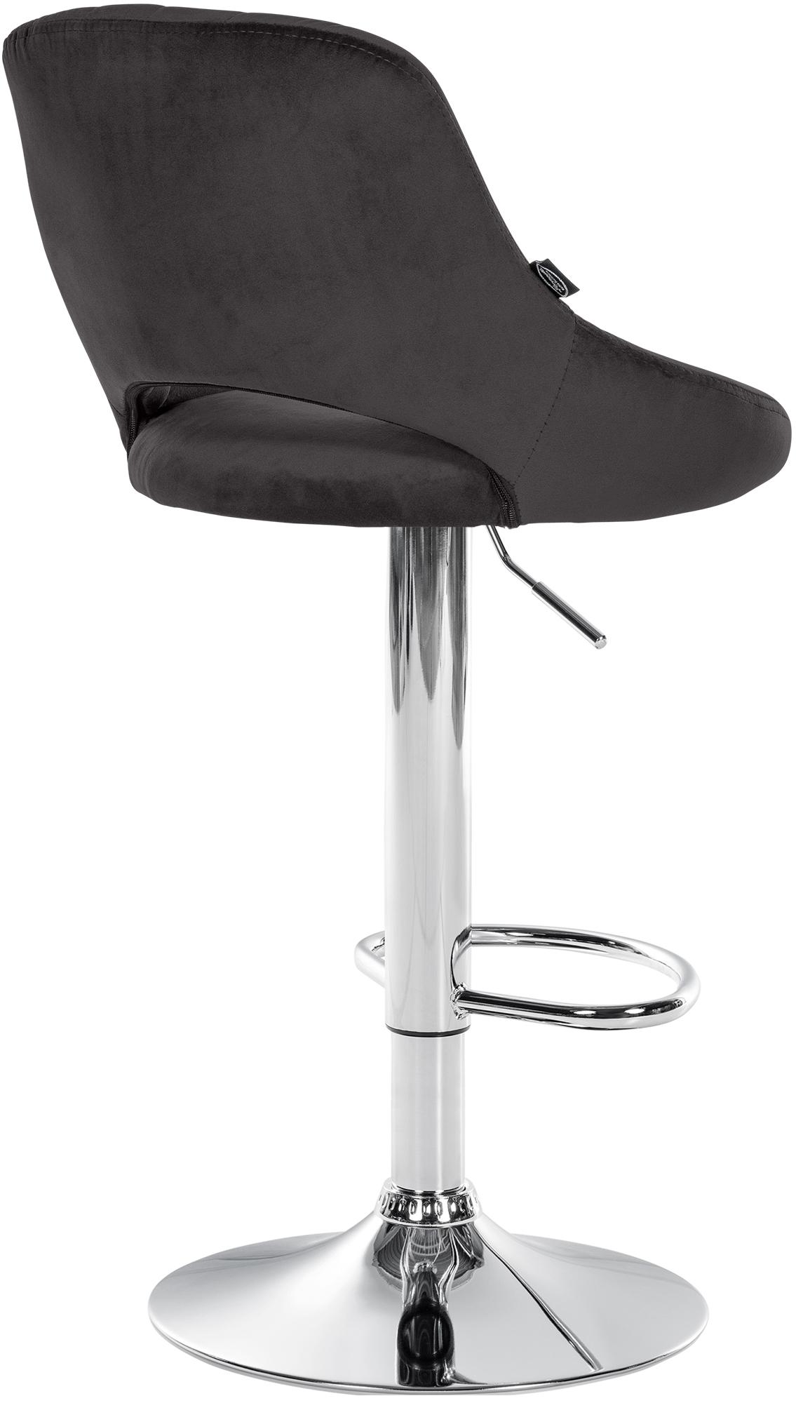 2er Set Barhocker Milet Samt C, schwarz