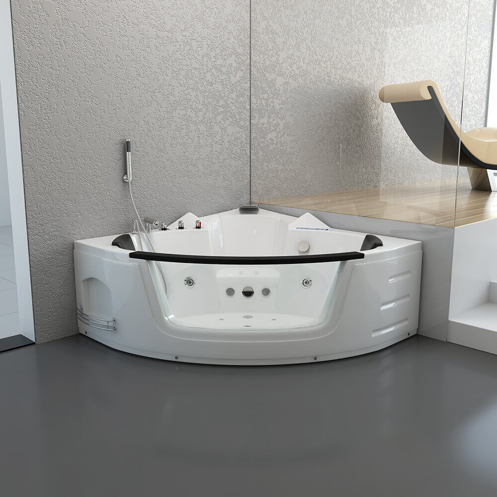 Whirlpool Badewanne mit Lichttherapie LAGUNA L KOMPAKT - 140 x 140 cm