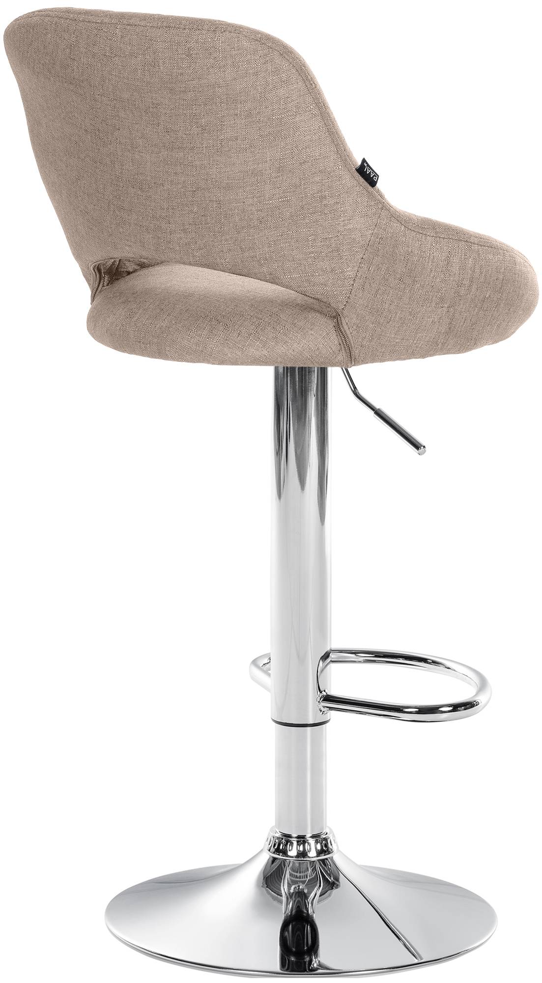 Barhocker Milet Stoff chrom, taupe