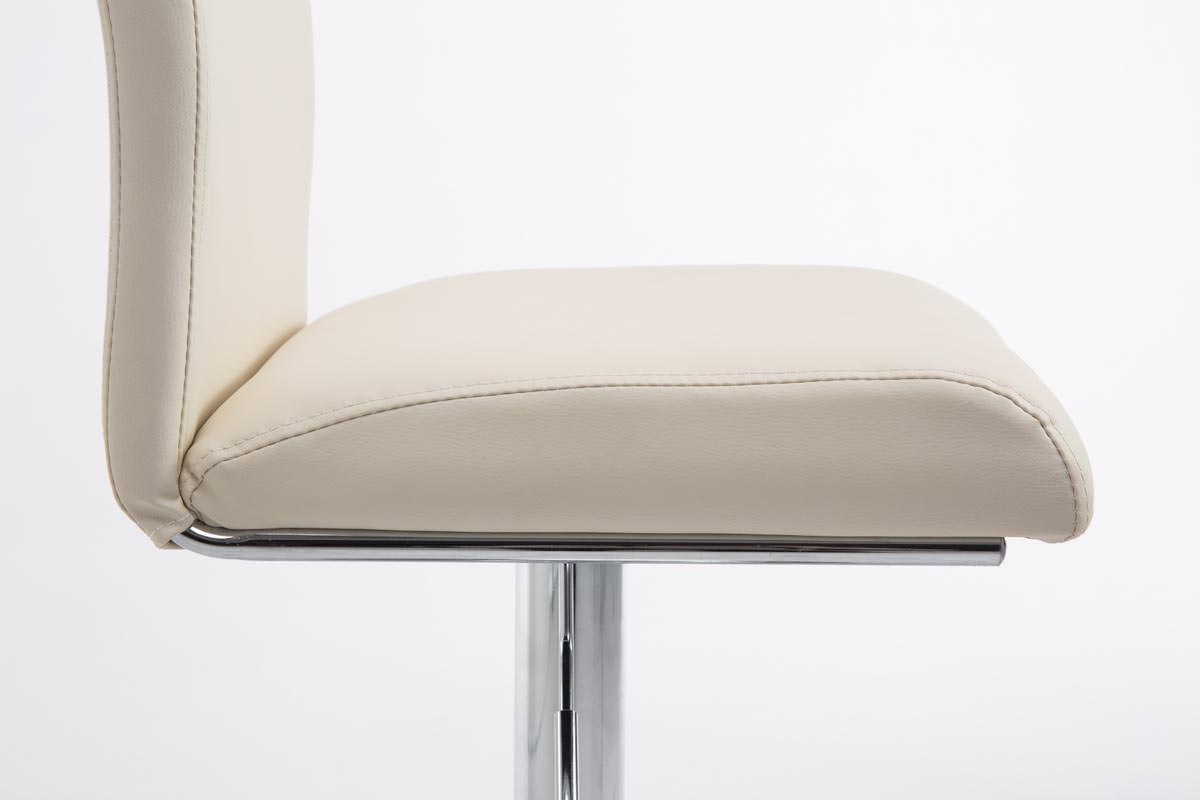 2er Set Barhocker Köln Kunstleder chrom, creme