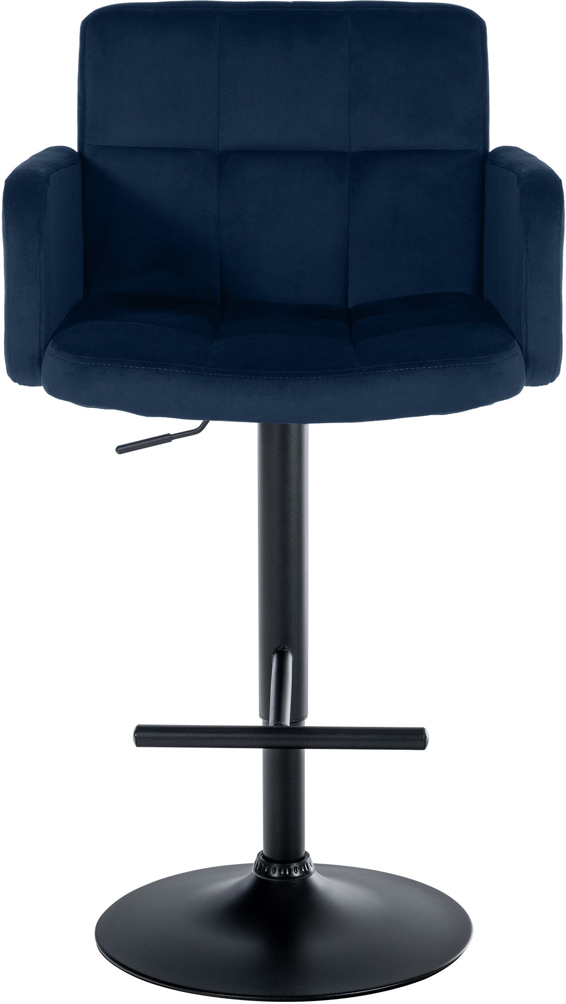 Barhocker Los Angeles Samt schwarz, blau