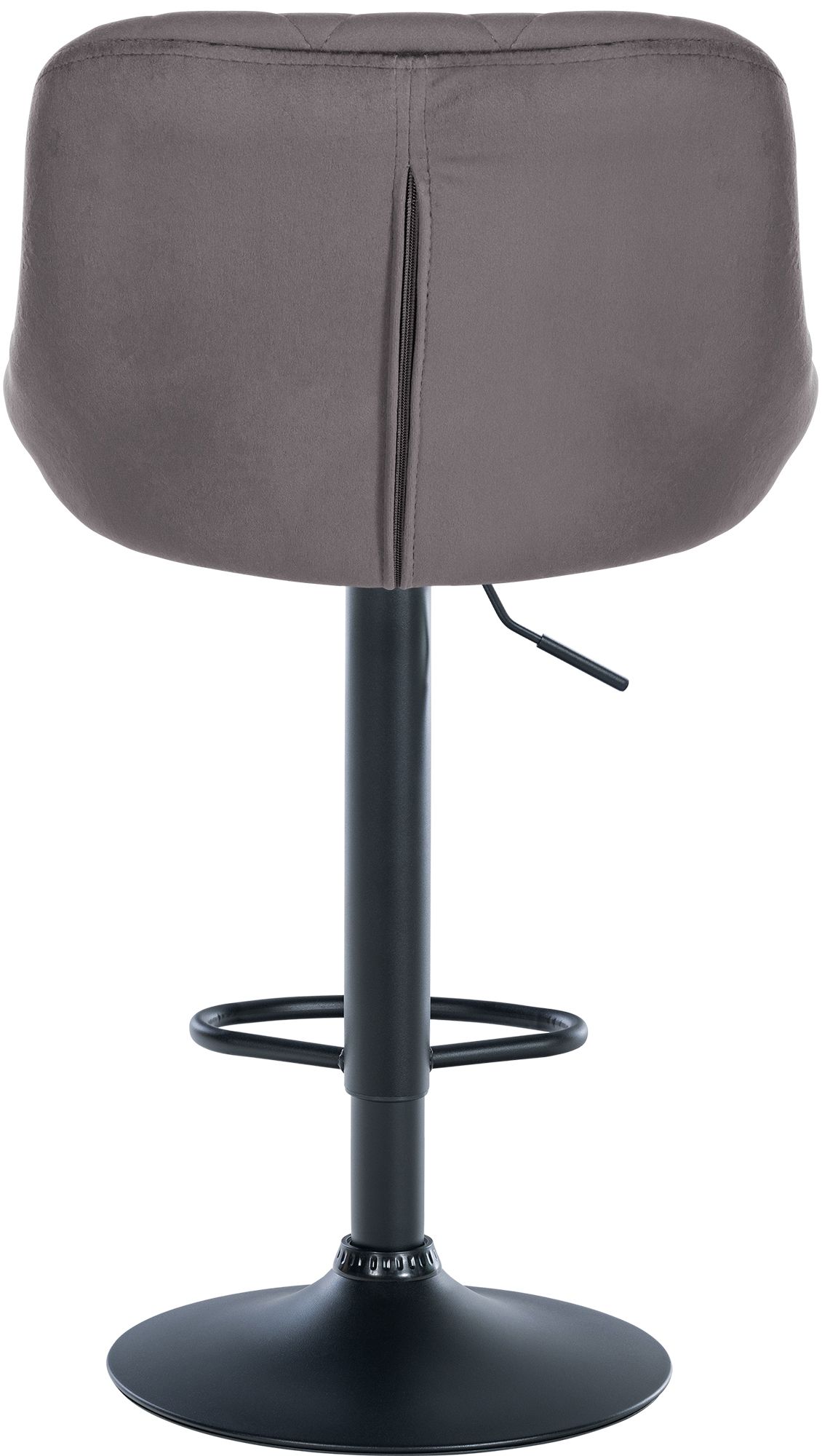 2er Set Barhocker Lazio Samt schwarz, grau