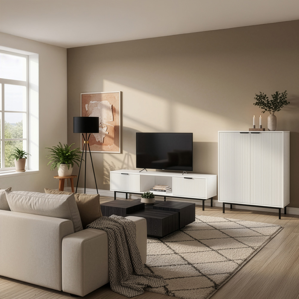 Sideboard NYLA Weiß - 115 x 90 cm