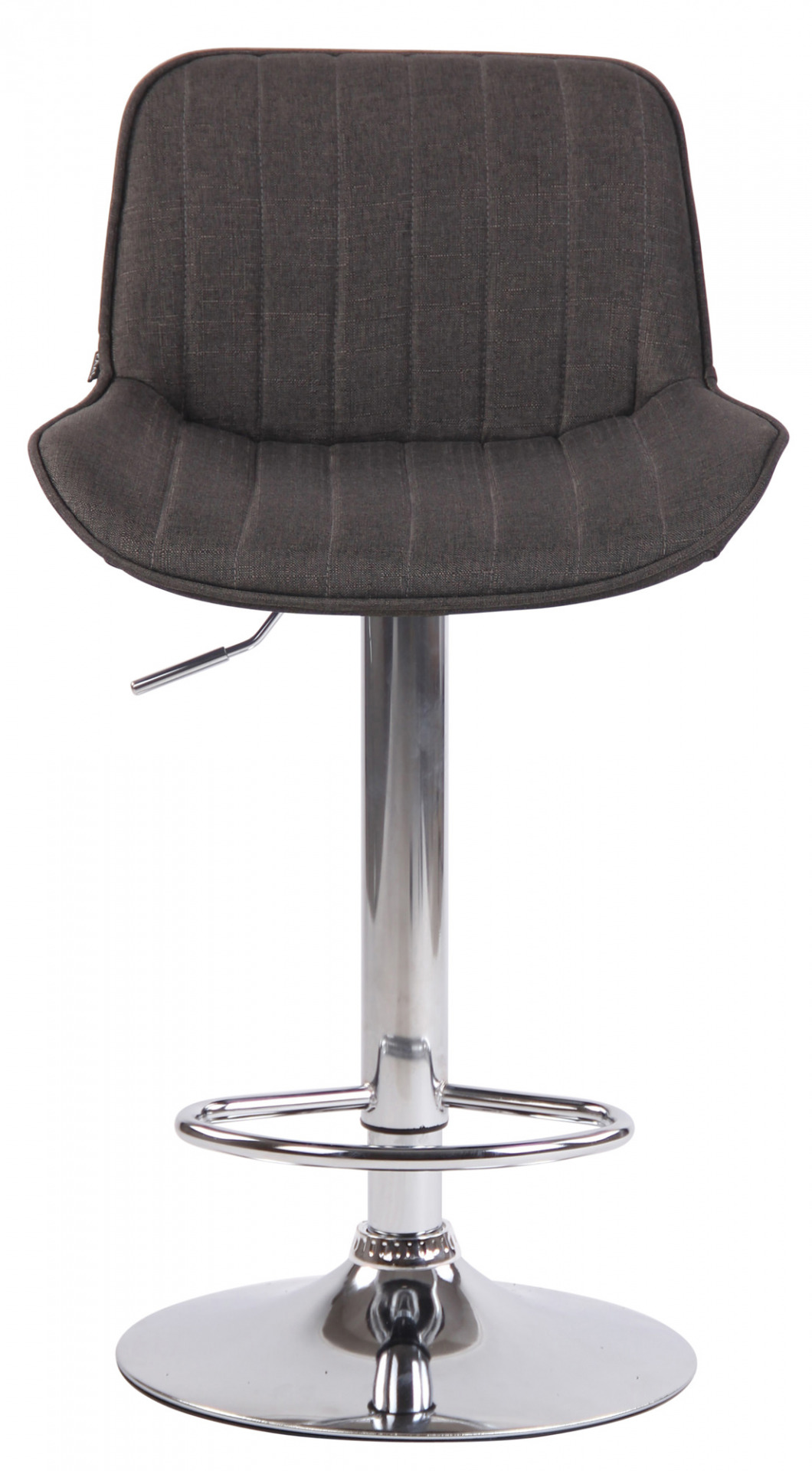 Barhocker Lentini Stoff chrom, dunkelgrau