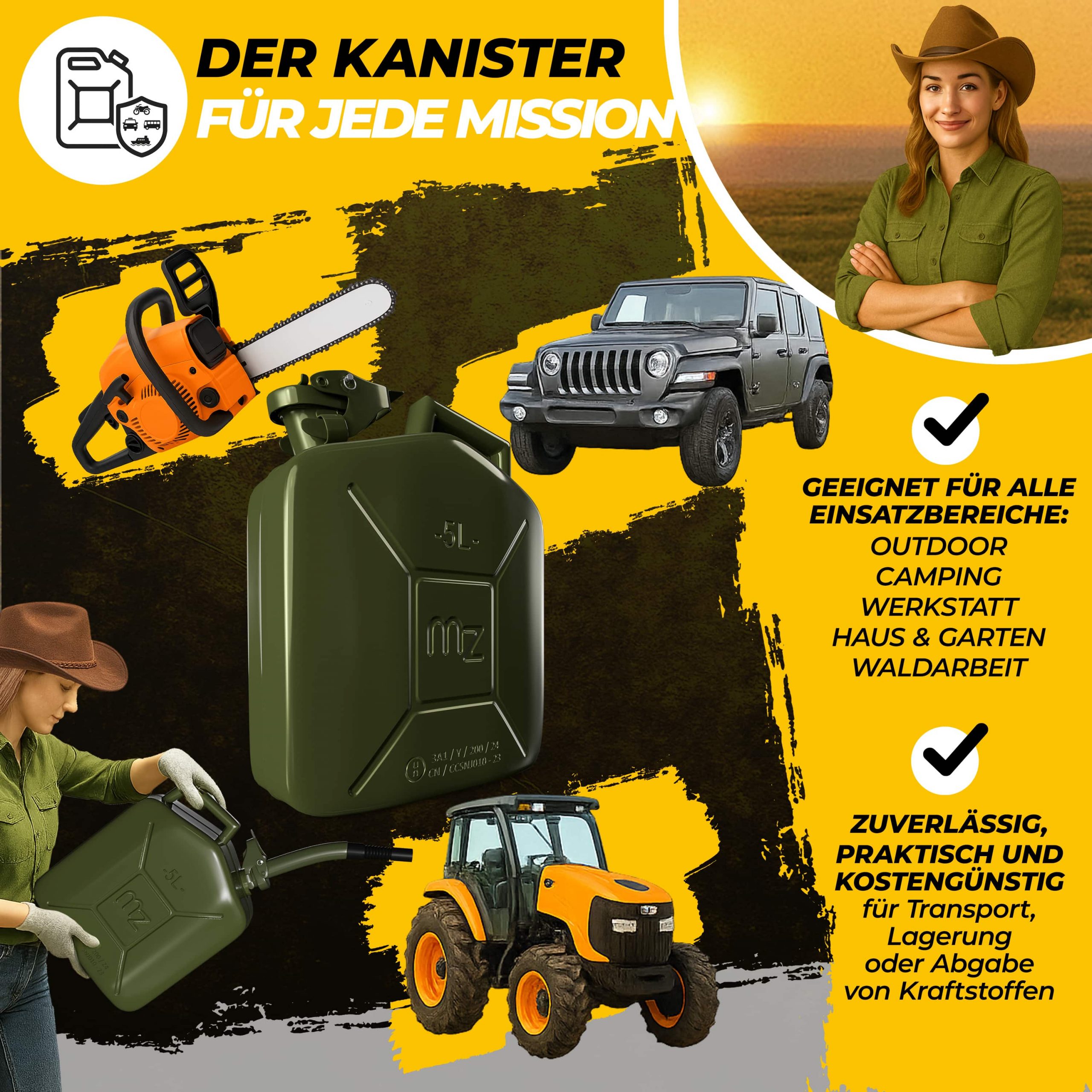 Metallkanister Grün 5 Liter