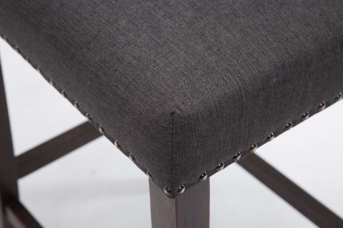2er Set Barhocker Louise Stoff antik, dunkelgrau