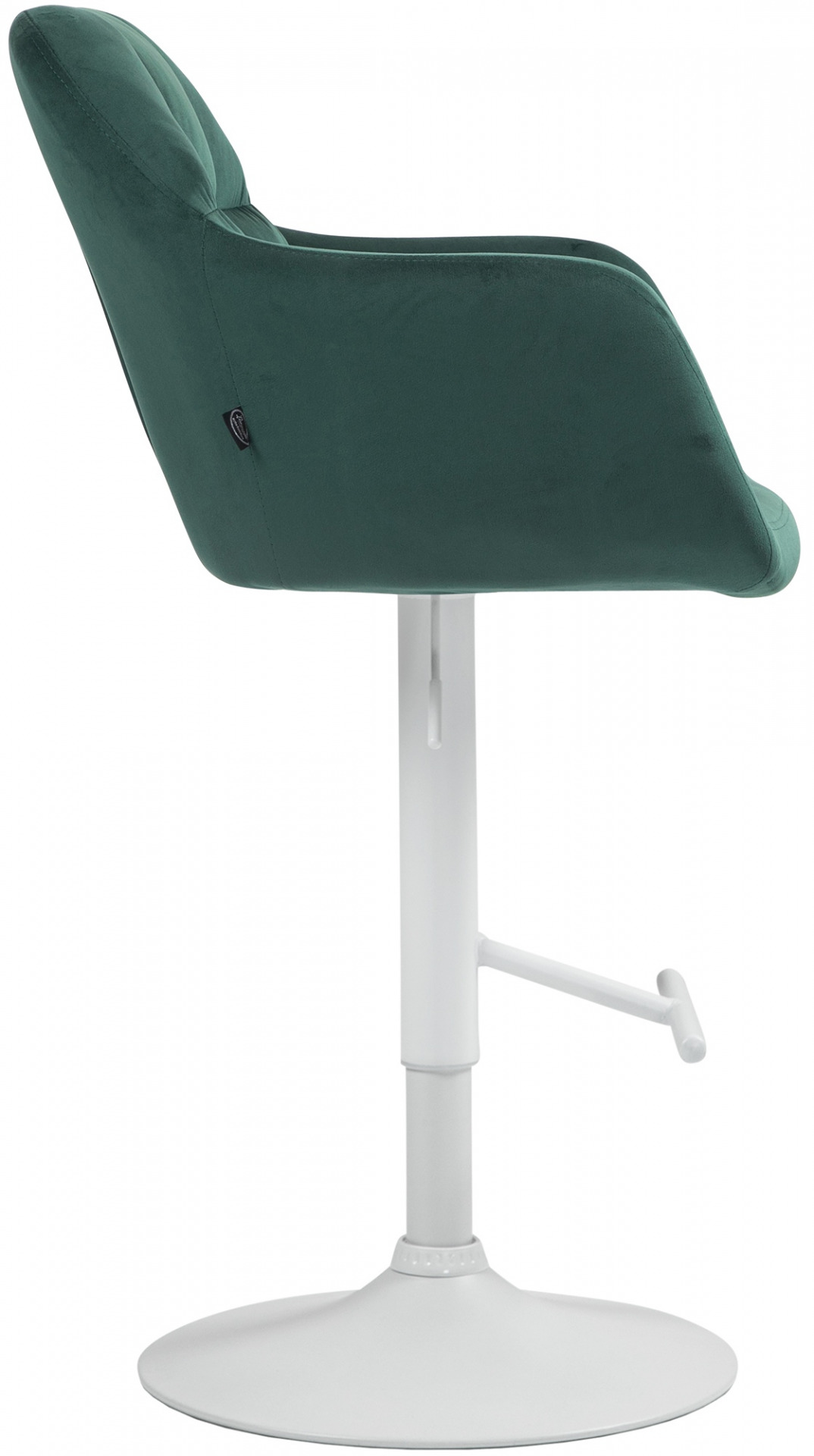 Barhocker Natoma Samt weiß, grün