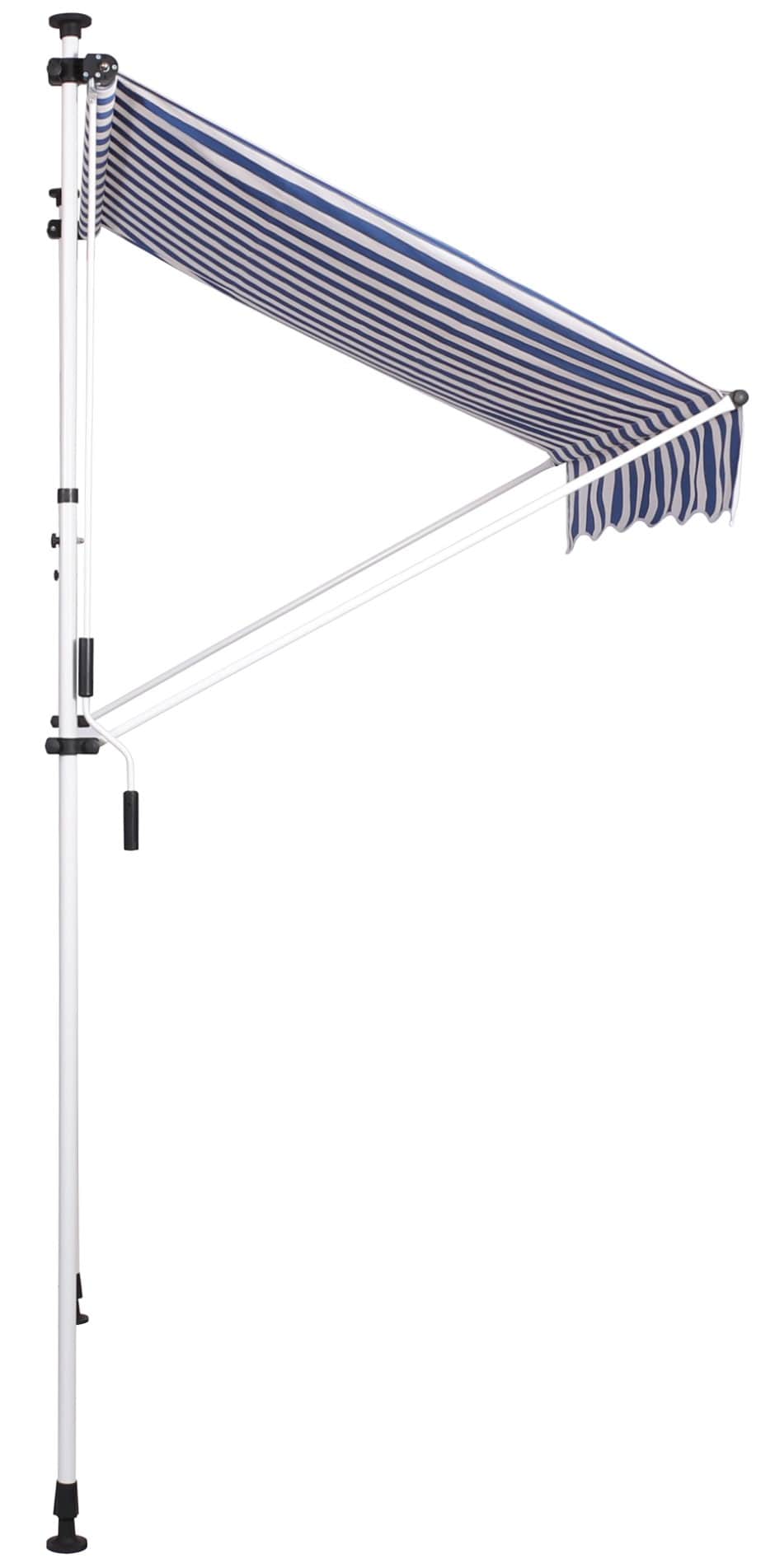 Klemmmarkise Westerly 350x120 cm, weiß/blau