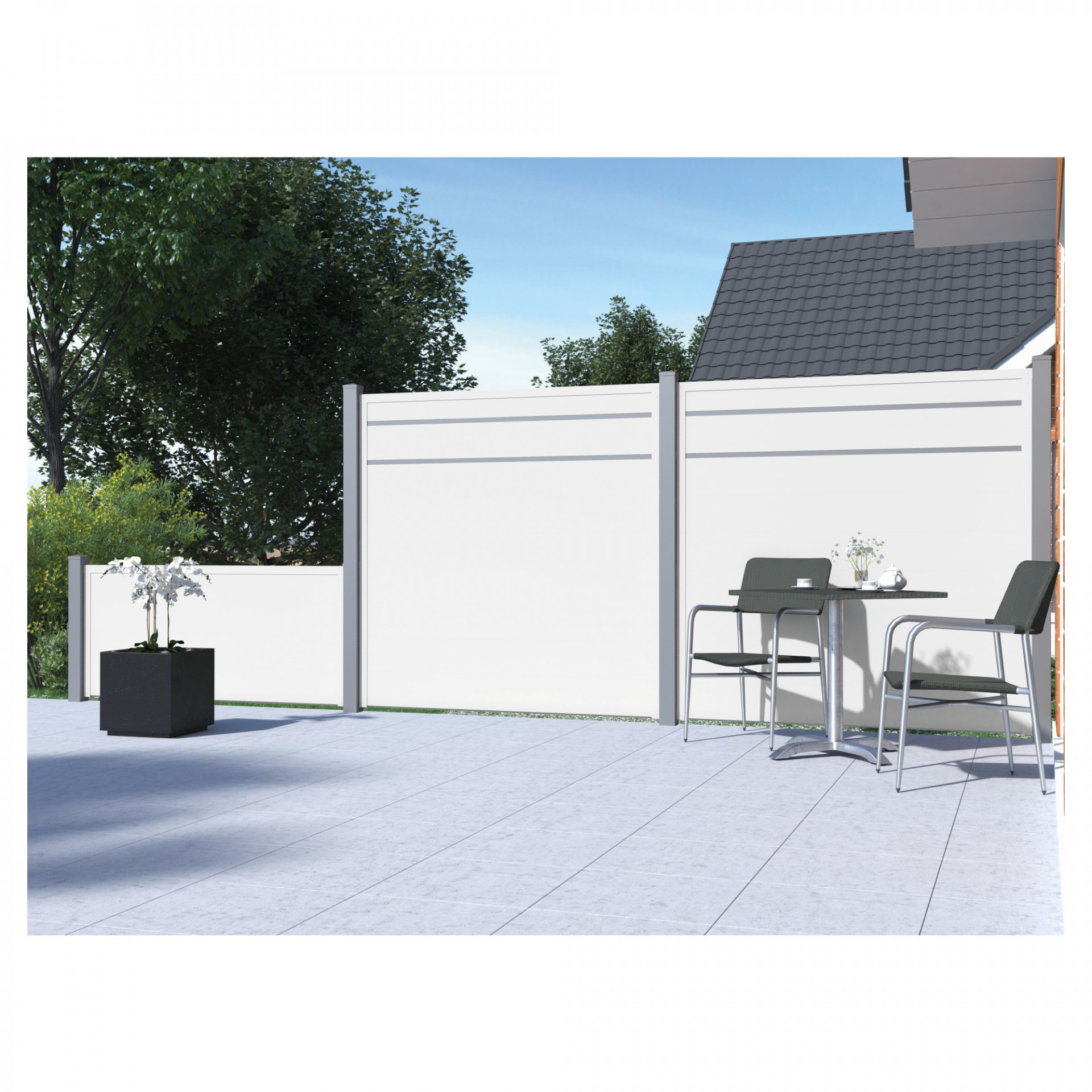 LIGHTLINE Steckzaunsystem, Nut- und Federprofil, 17 x 200 mm, Länge 176 cm