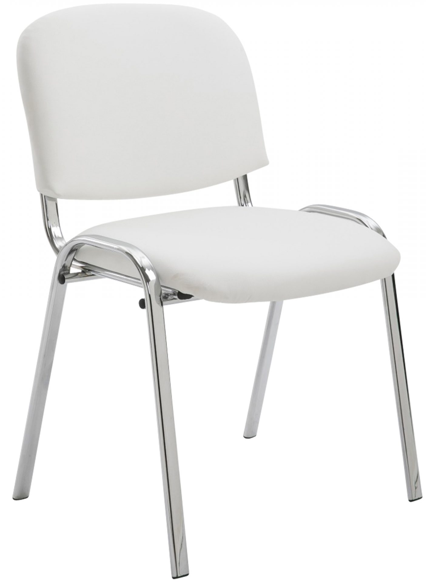 Besucherstuhl Ken C Kunstleder, weiß