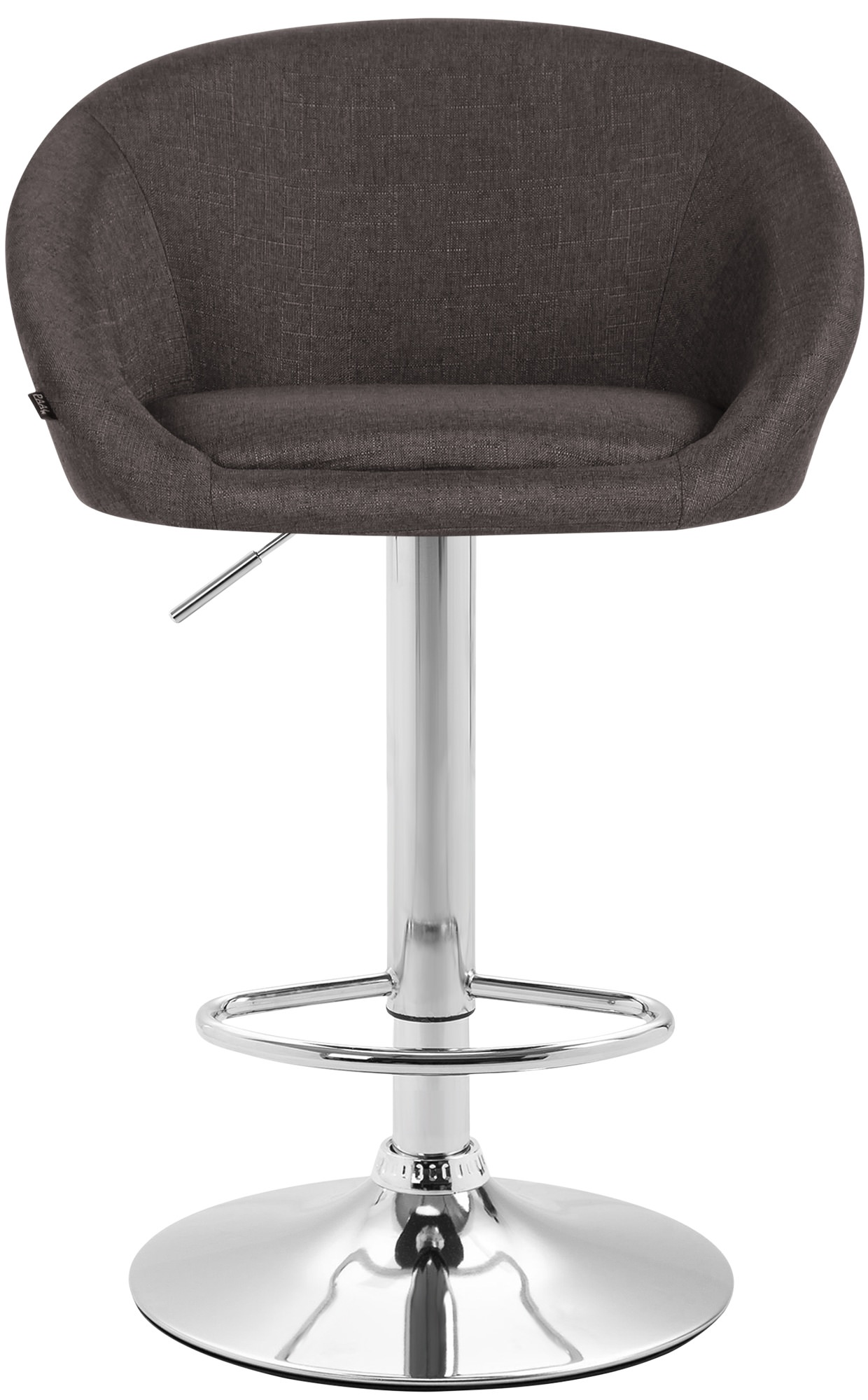 2er Set Barhocker Miami V2 Stoff chrom, dunkelgrau