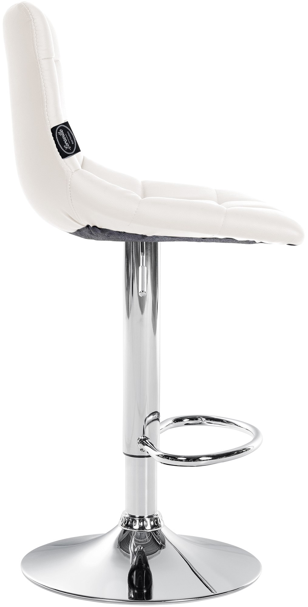 Barhocker Jerry Kunstleder chrom, weiß