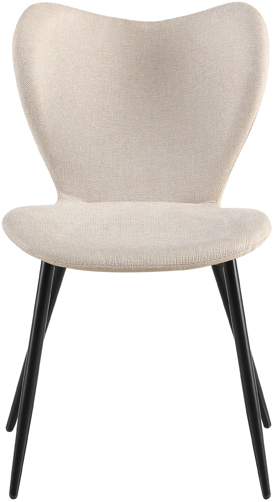 2er Set Esszimmerstuhl Maika Stoff, creme