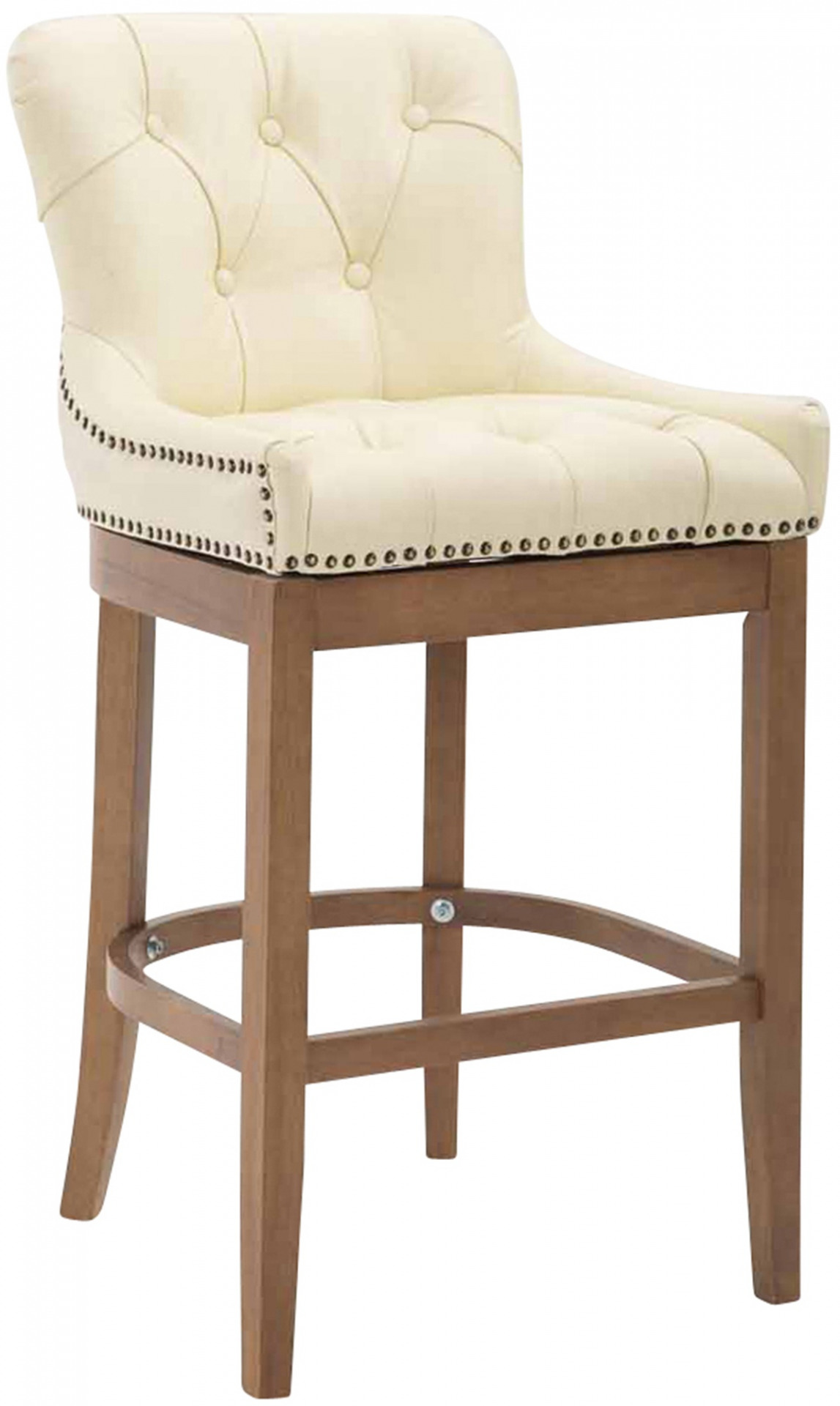 Barhocker Lakewood Echtleder, Antik-hell, creme