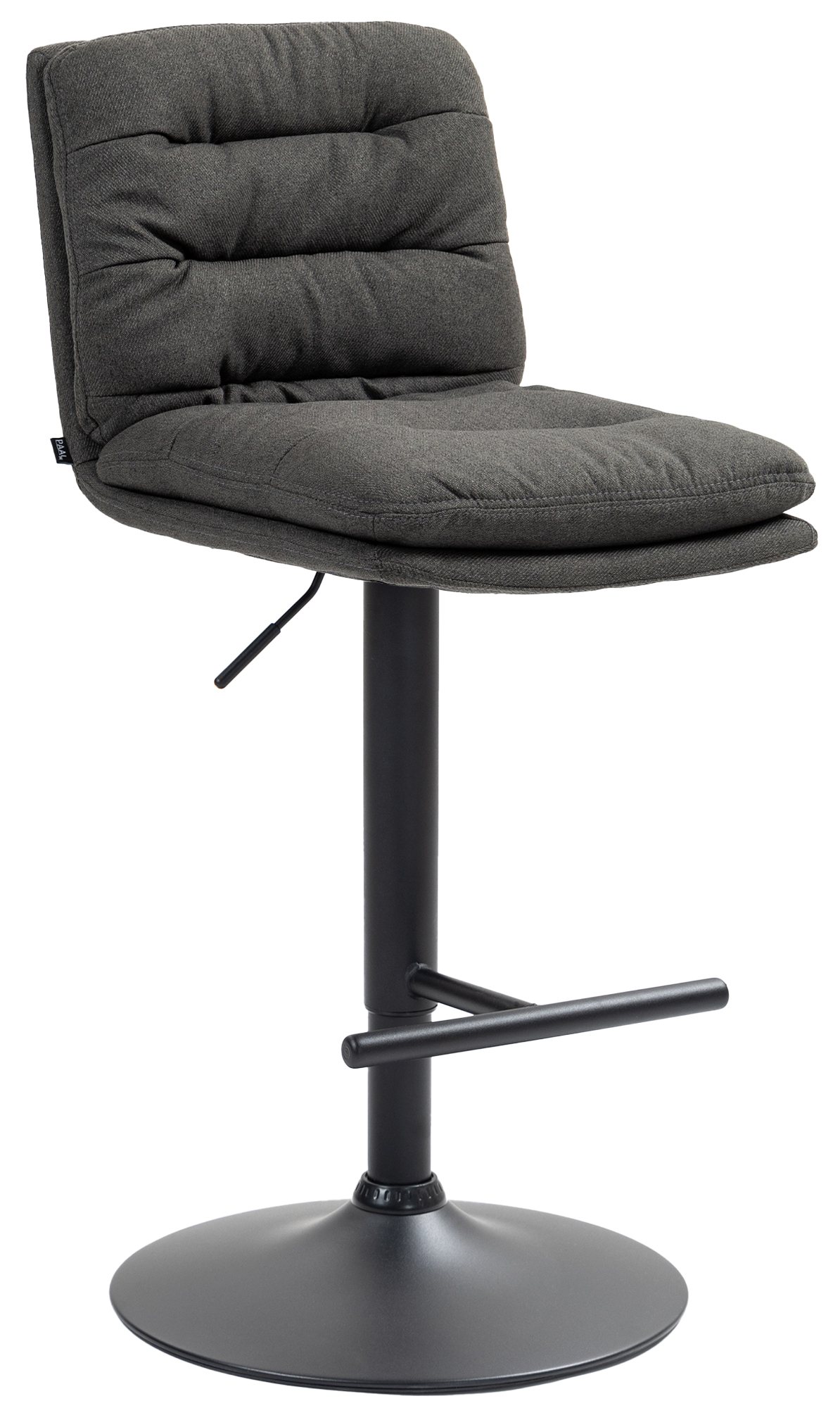 Barhocker Damar Stoff schwarz, dunkelgrau