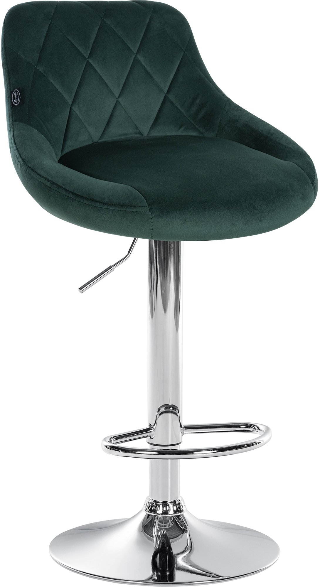 Barhocker Lazio Samt chrom, dunkelgrün