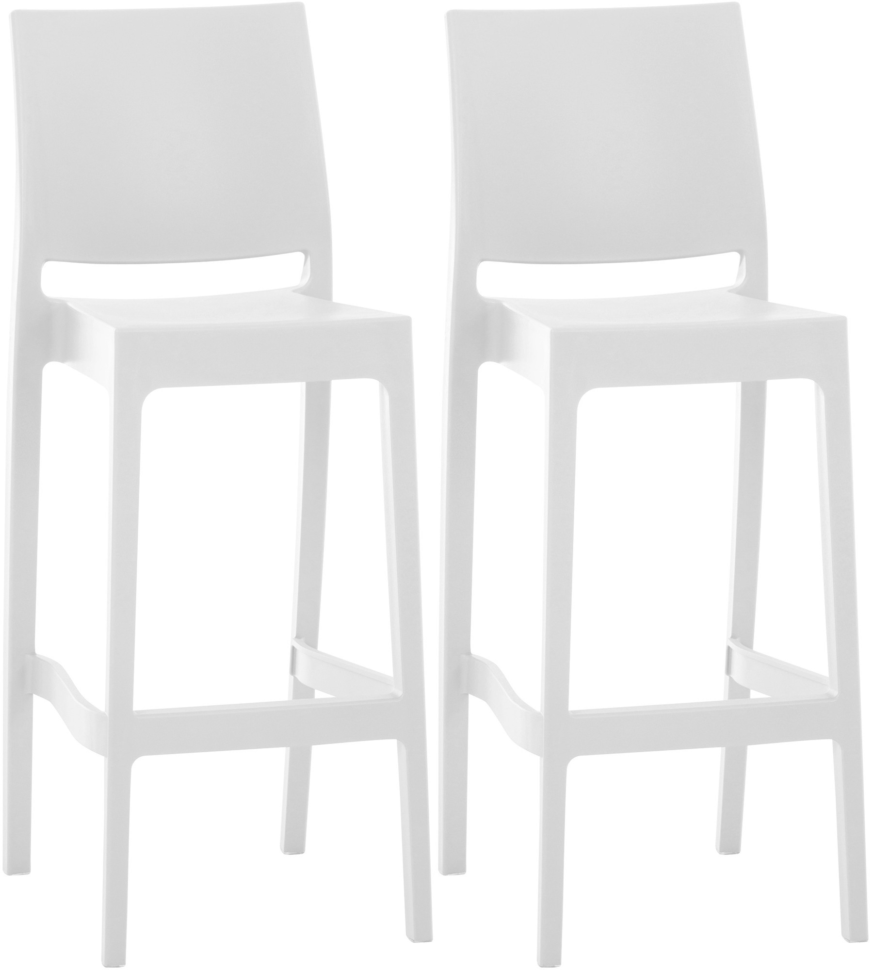 2er Set Barhocker Maya, weiß