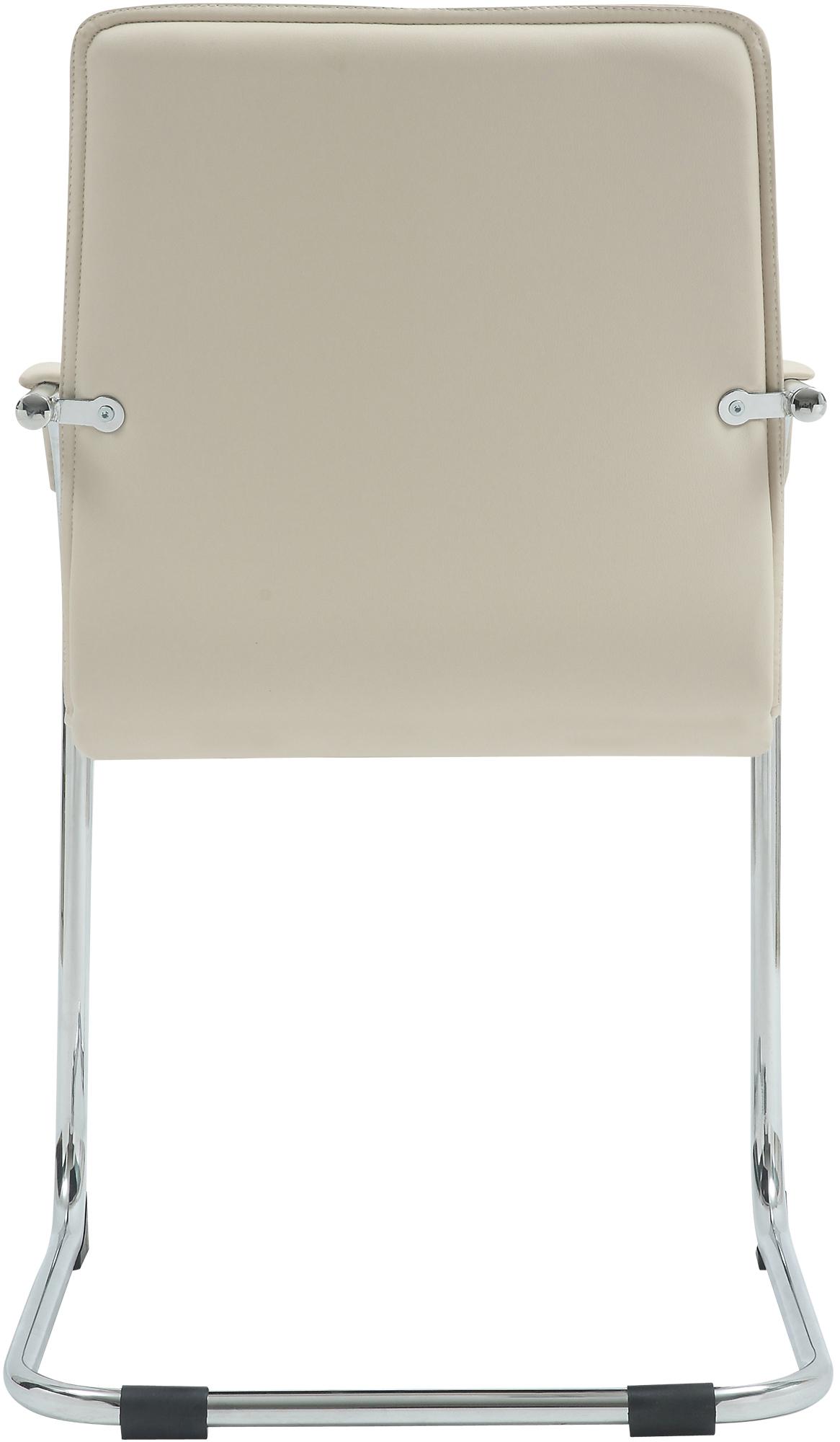 2er Set Besucherstühle Tira Kunstleder, creme