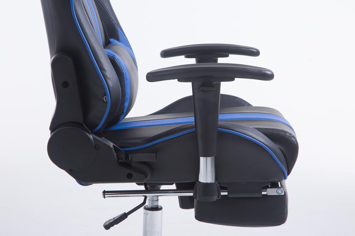 Racing Bürostuhl Limit mit Fußablage, schwarz/blau