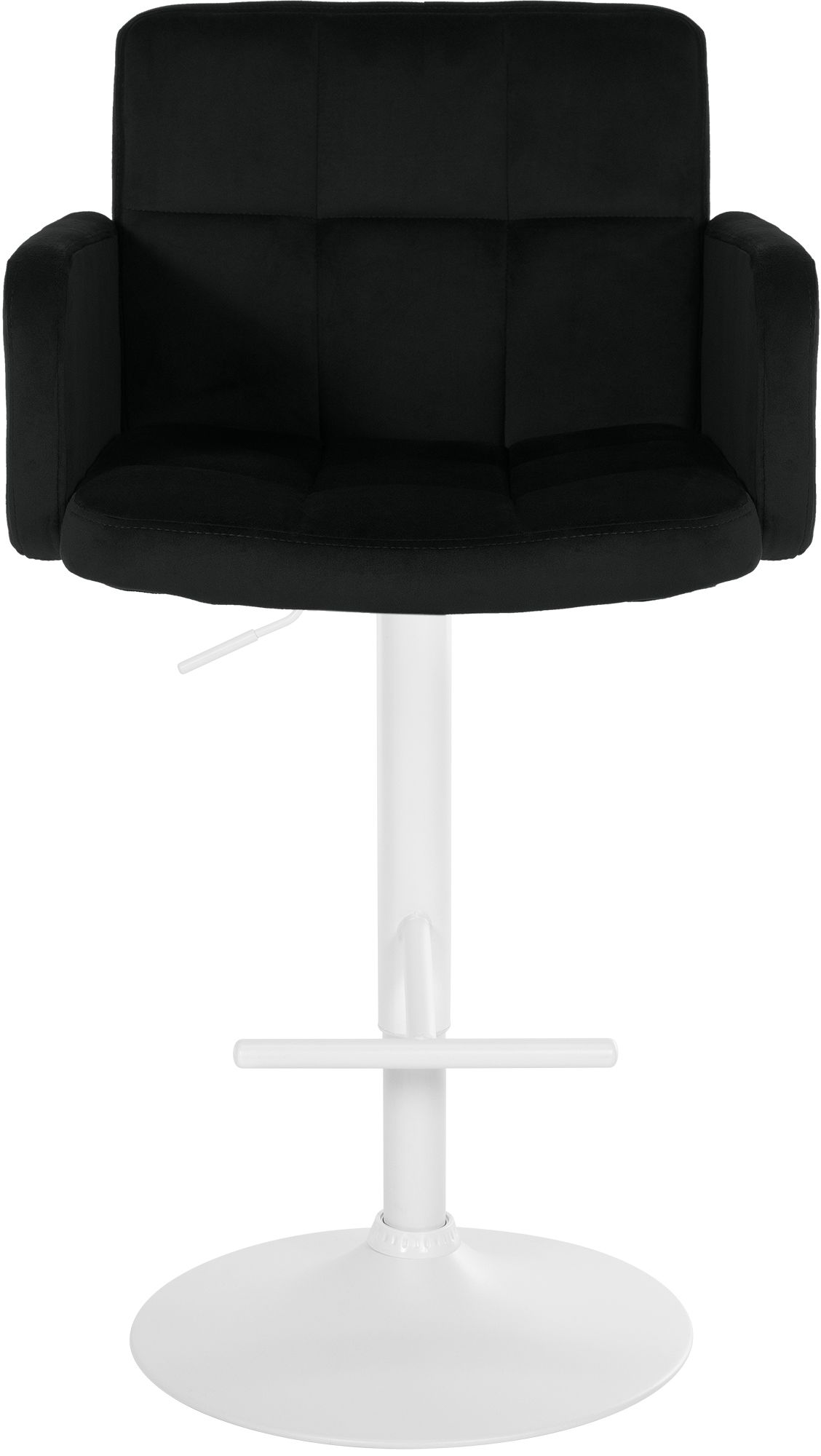 2er Set Barhocker Los Angeles Samt weiß, schwarz