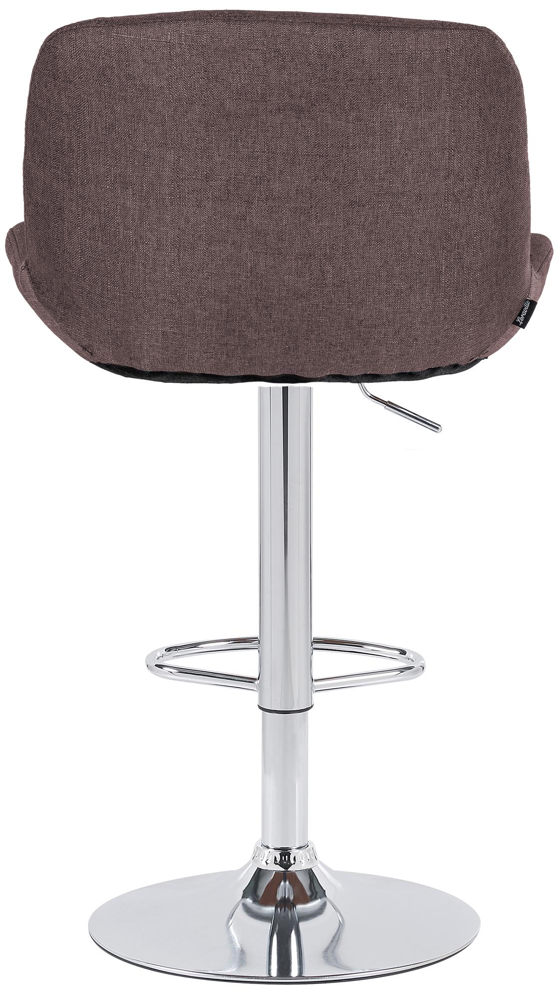 Barhocker Solon Chrom Stoff, dunkelbraun