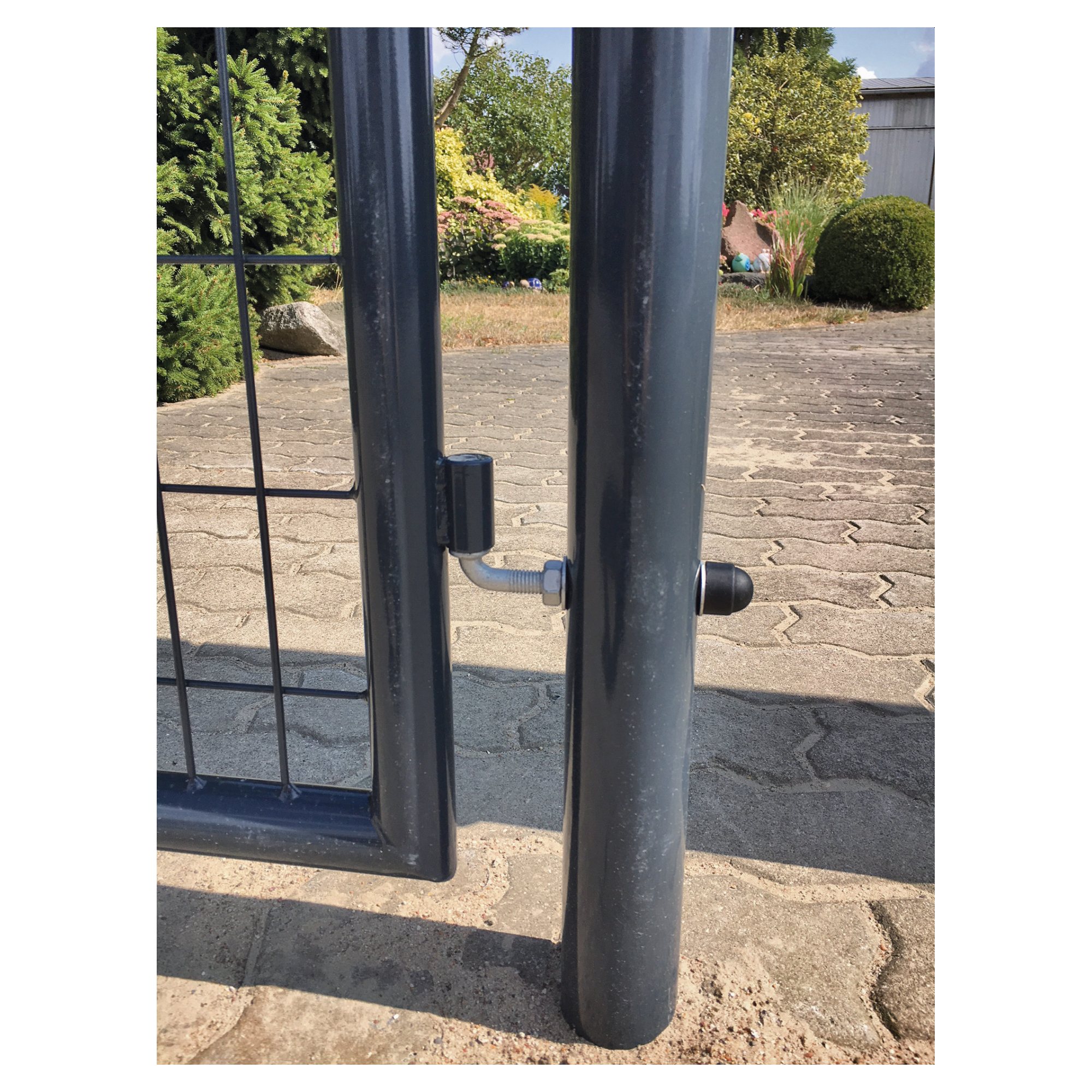 STRONG Einzeltor RAL 7016 ANTHRAZIT, 1250 x 1200 mm inkl. Pfosten + Beschläge, MW 50/100 mm