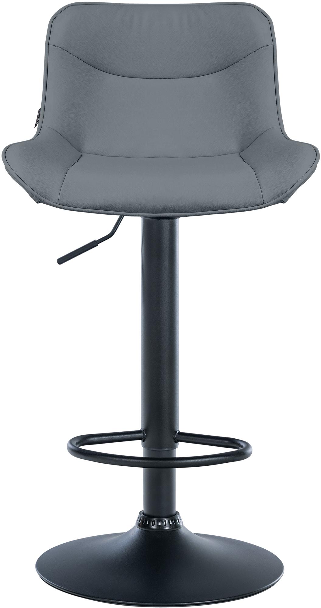 2er Set Barhocker Vonore Kunstleder schwarz, grau