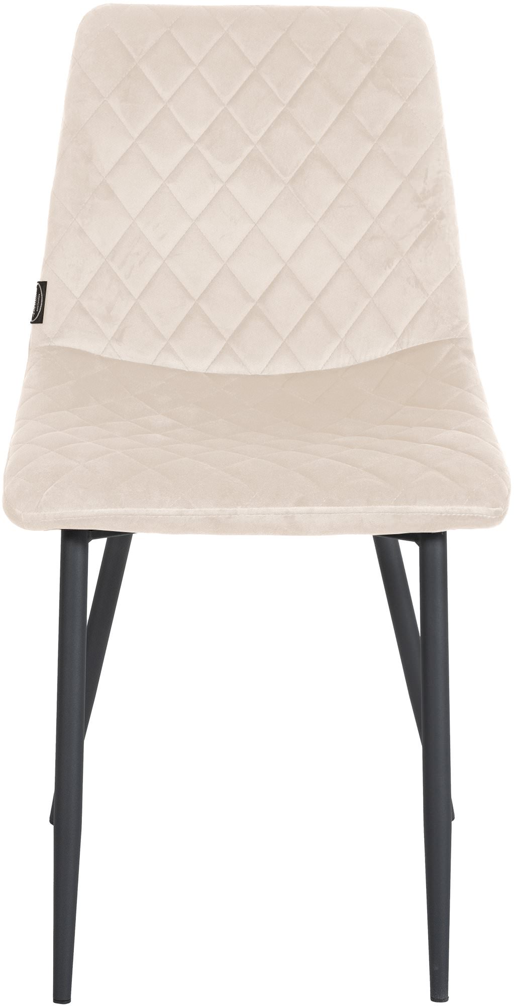 4er Set Stühle Telde Samt, creme