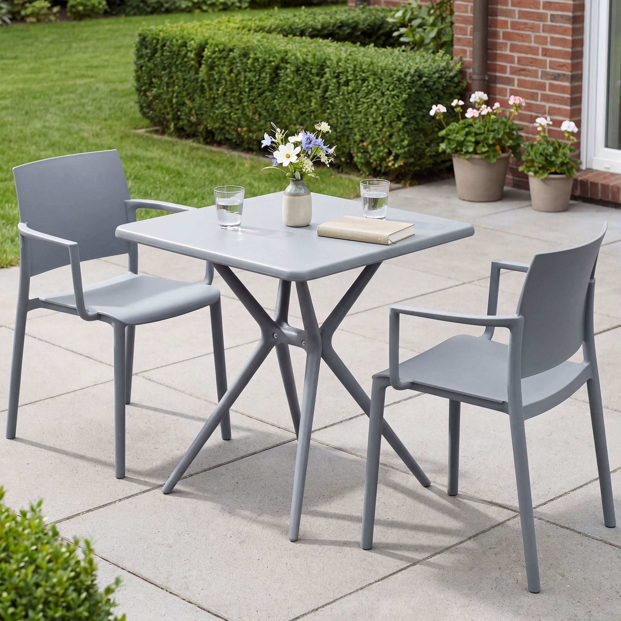 Gartenmöbel-Set Pula, grau