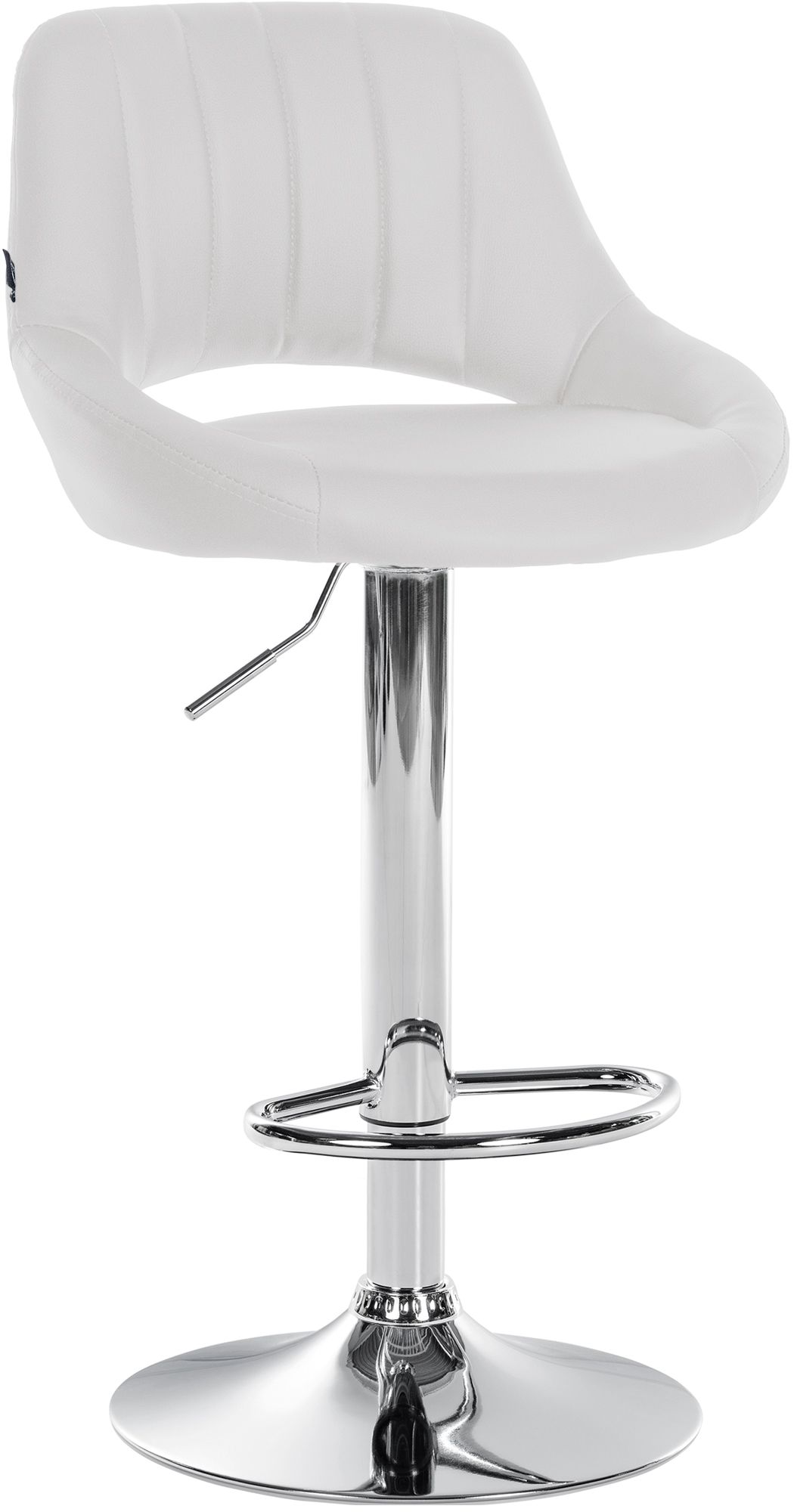 Barhocker Milet Kunstleder chrom, weiß