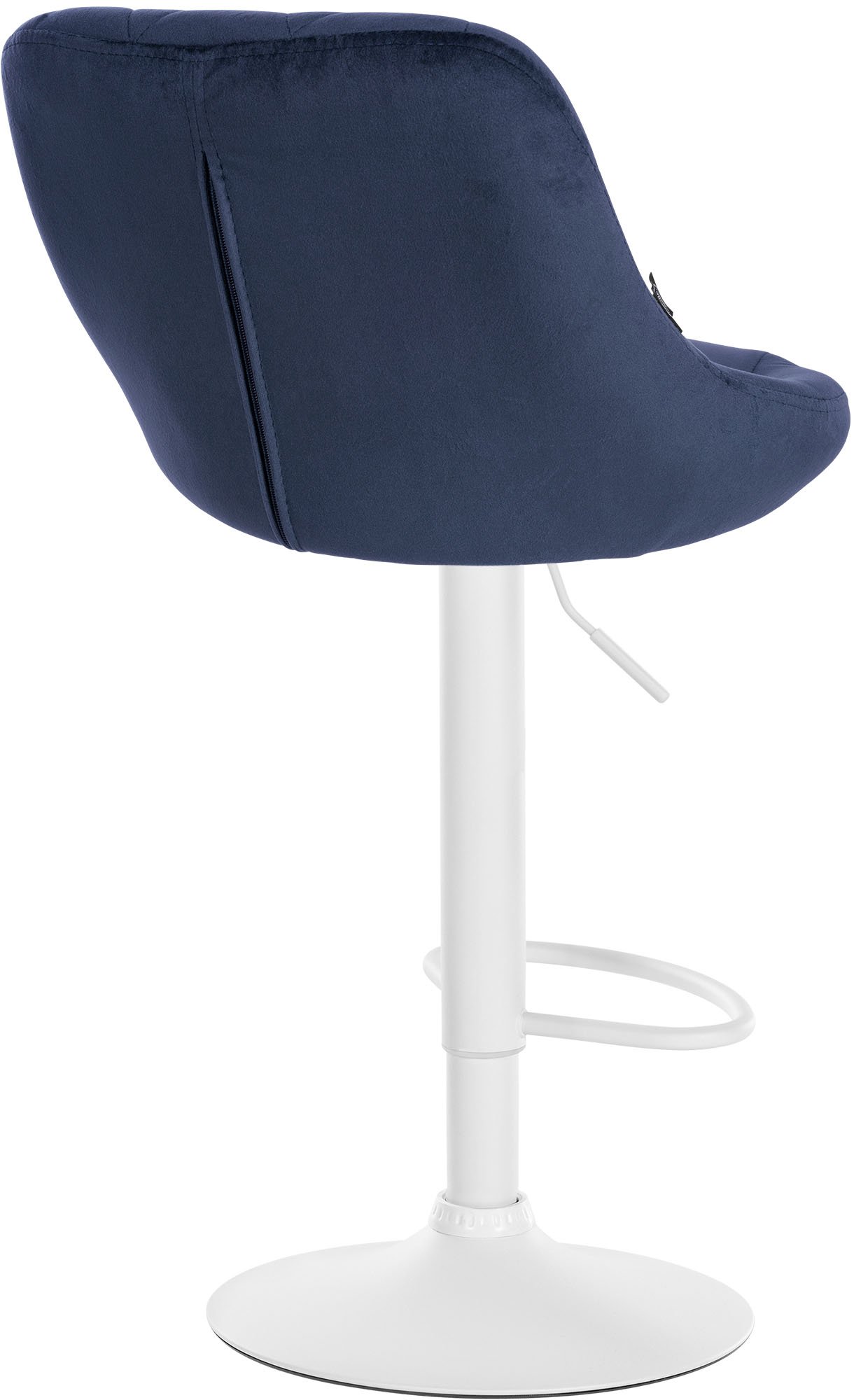 2er Set Barhocker Lazio Samt weiß, blau