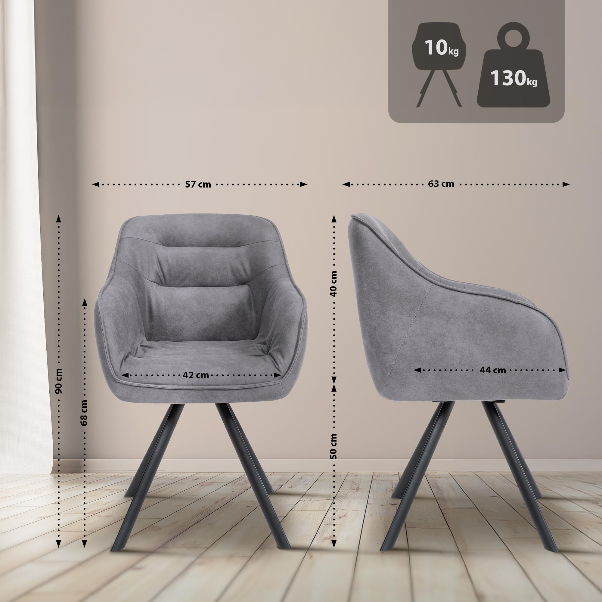 Stuhl Russel Vintage, grau