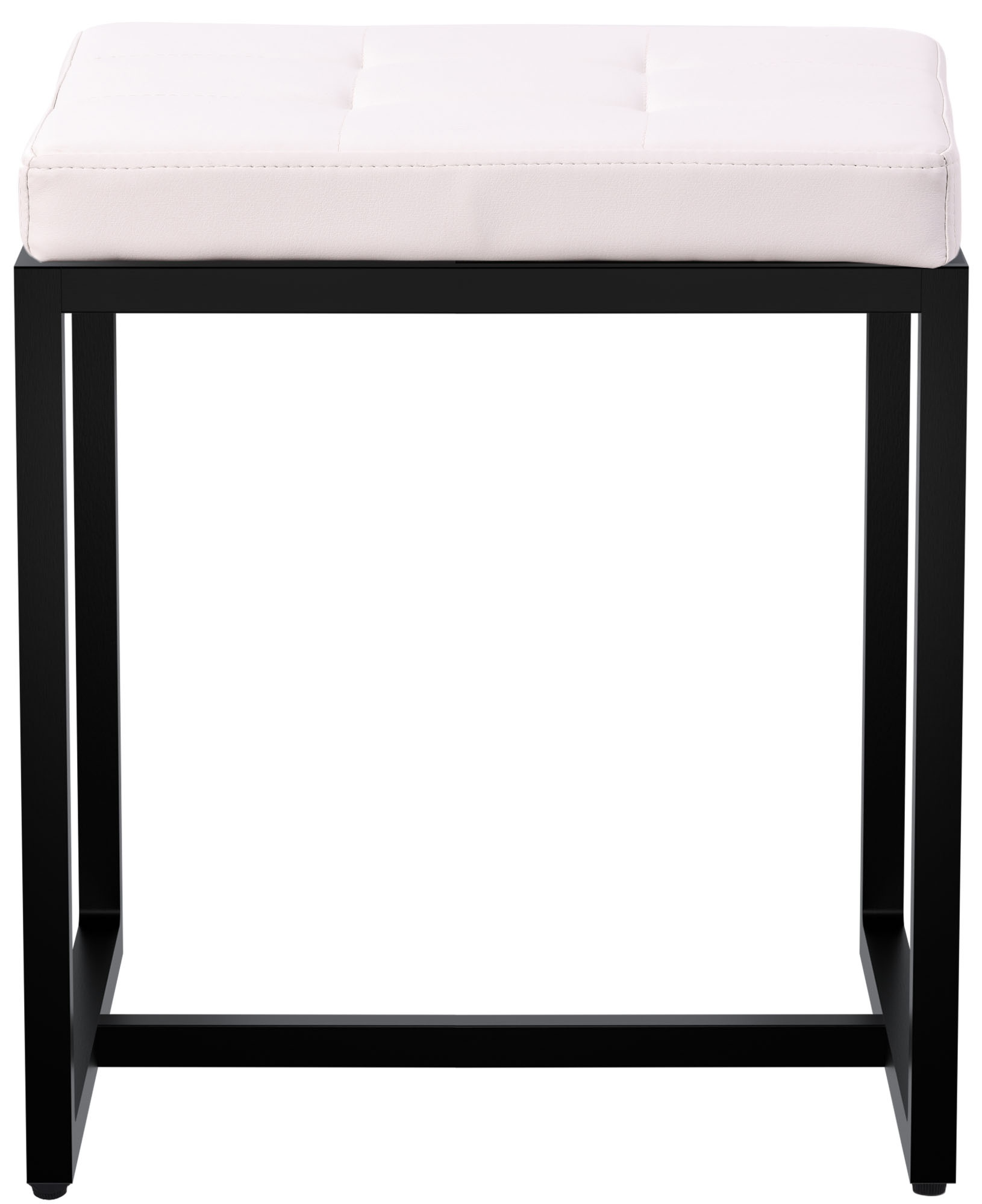 Sitzhocker Barci B Kunstleder, creme