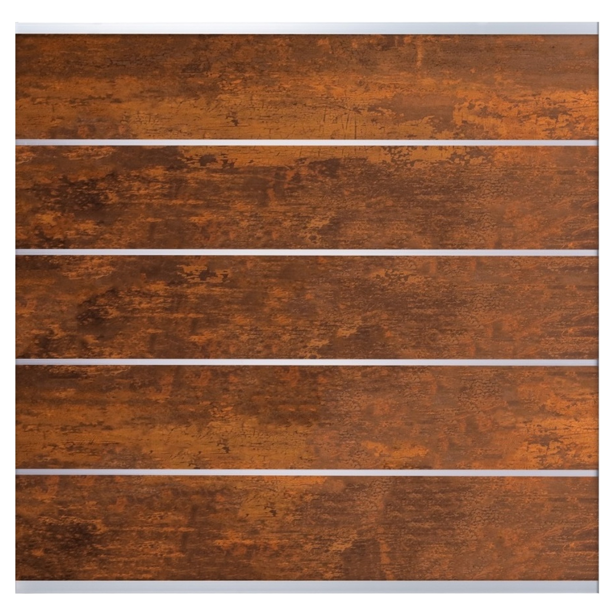 FARÖ-Serie HPL-Steckzaunsystem, 1792 x 1775 mm, Zaunset DEKO-ROST, 5 Zaunlamellen