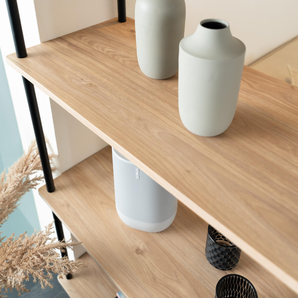 Regal INDU Light Oak - (L x B x H): 140 x 35 x 110 cm