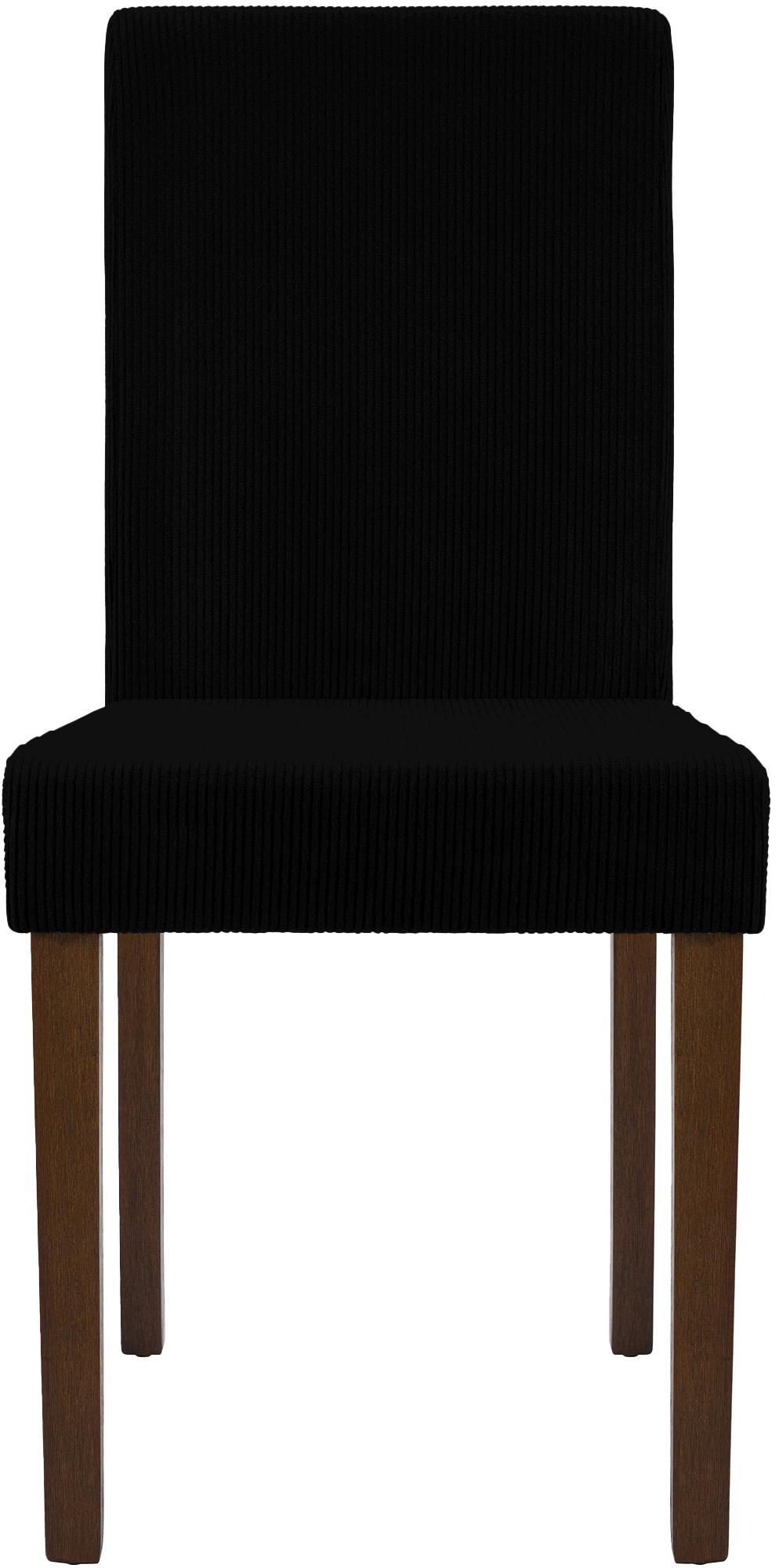 2er Set Esszimmerstuhl Ina Cord antik dunkel, schwarz