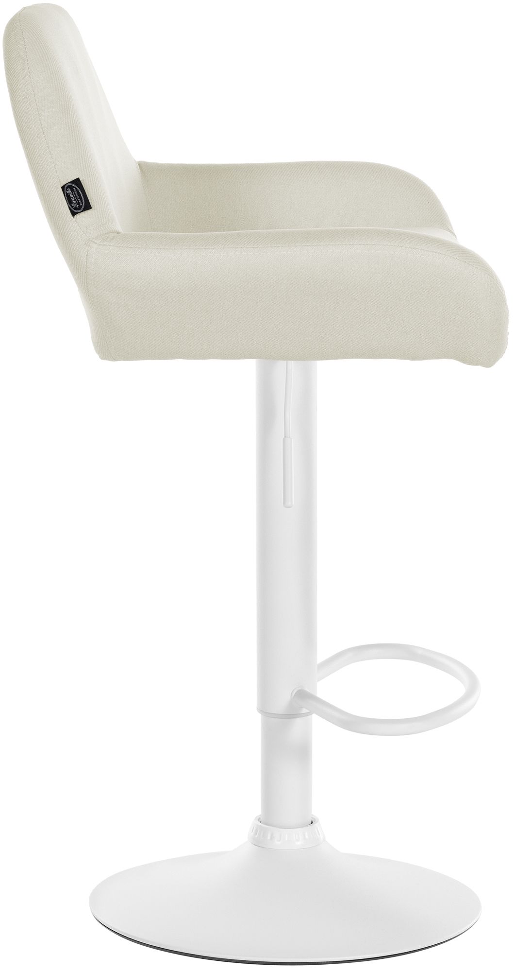 2er Set Barhocker Braga Stoff weiß, creme