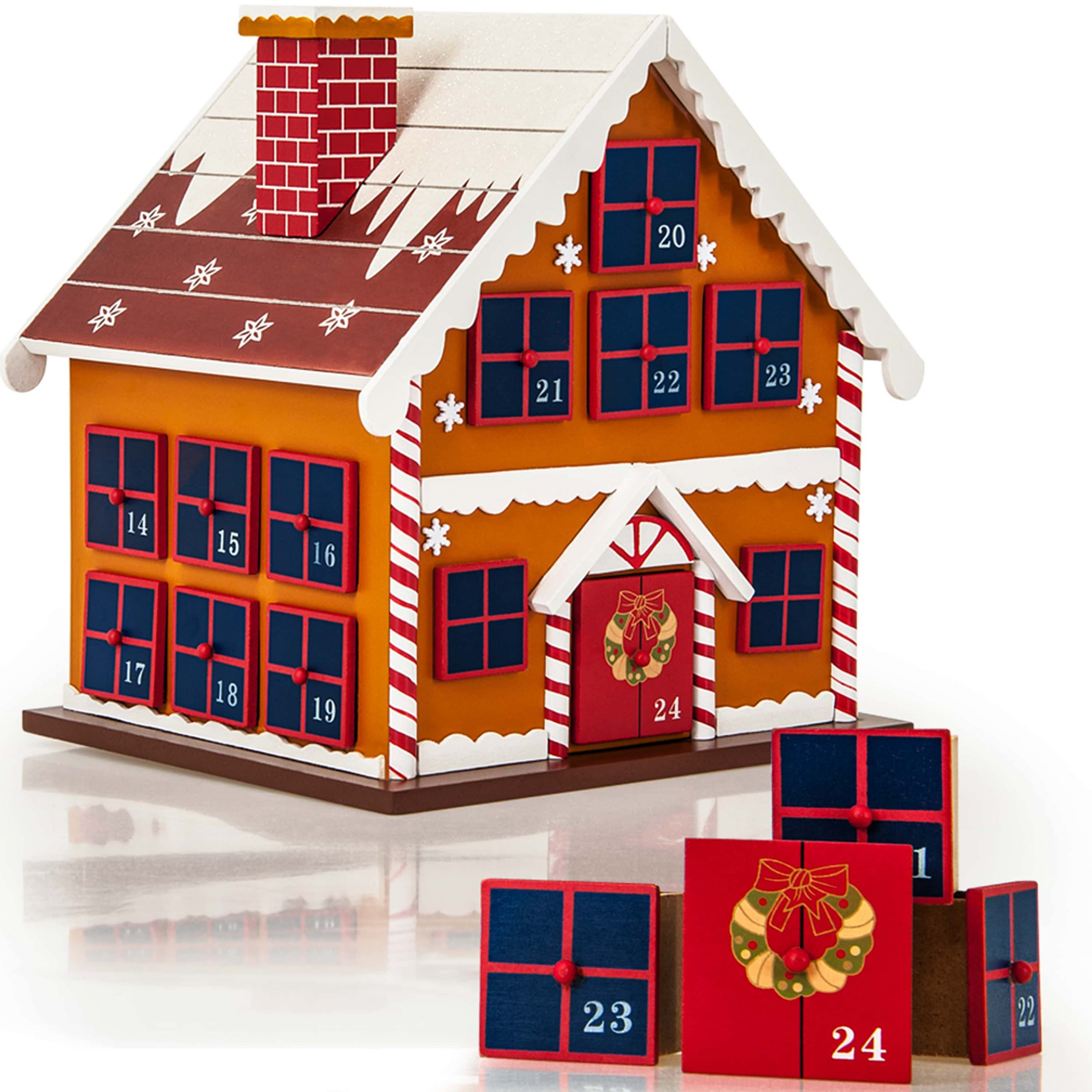 Adventskalender Winterhäuschen MDF