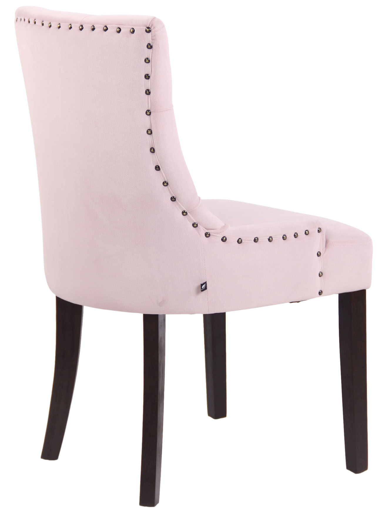 4er Set Esszimmerstühle Aberdeen Samt antik, pink