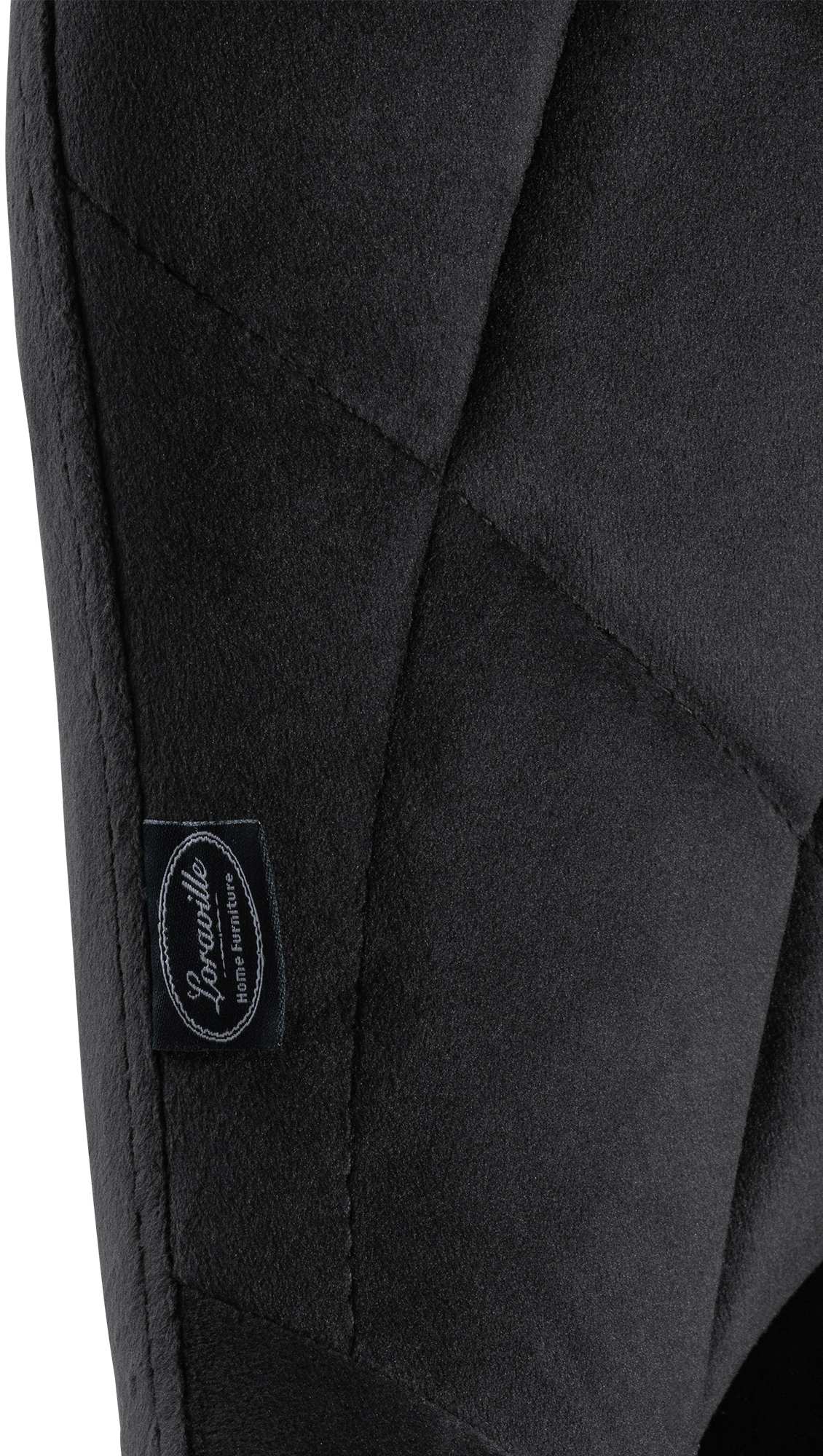 2er Set Barhocker Lazio Samt schwarz, schwarz