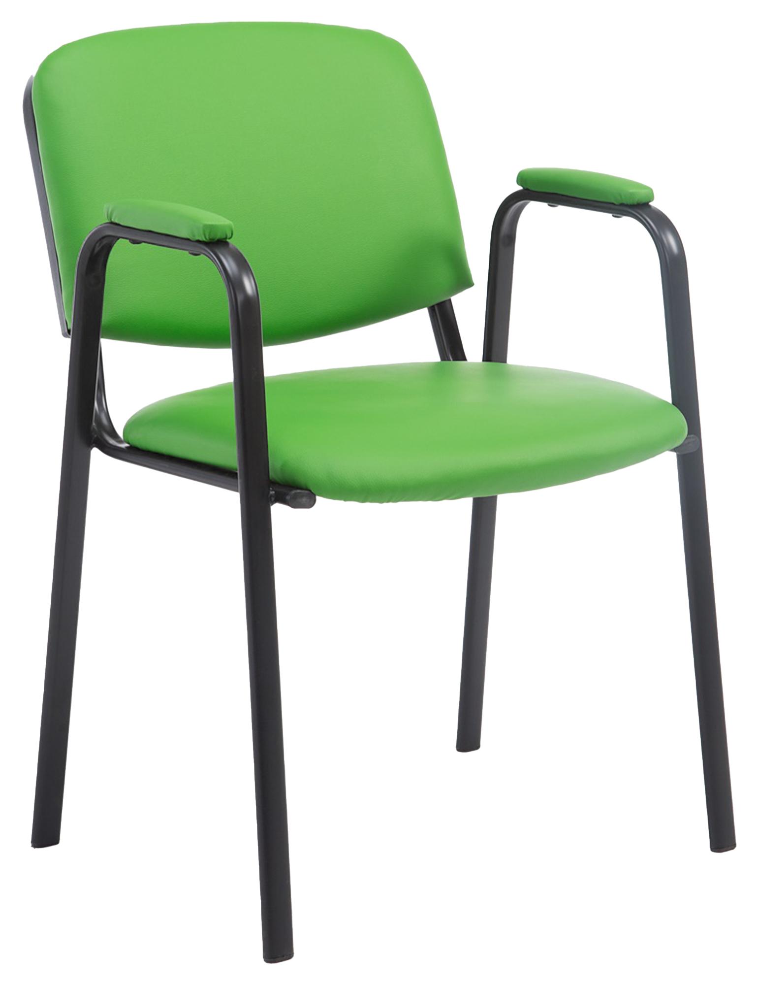 Besucherstuhl Ken PRO Kunstleder, grün