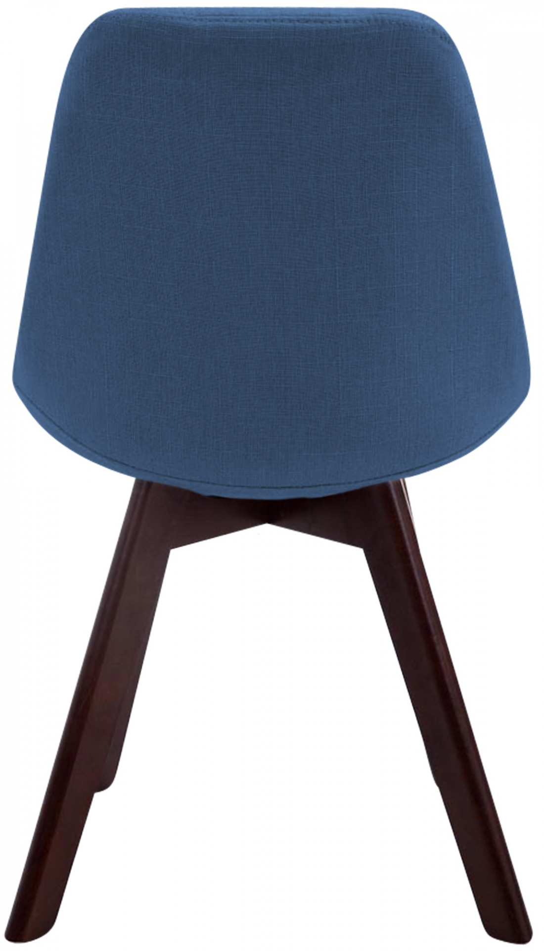 Besucherstuhl Borneo V2 Walnuss Stoff, blau