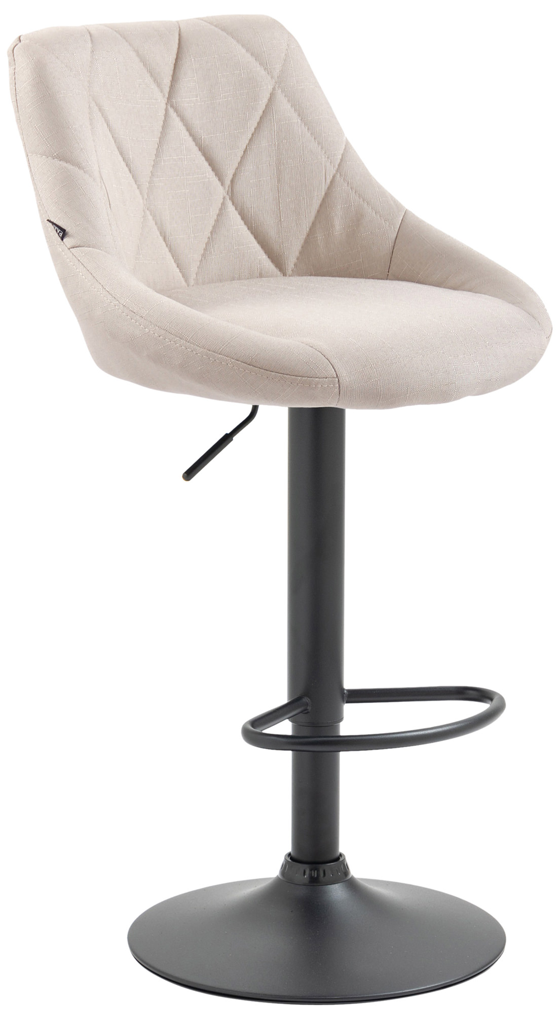 Barhocker Lazio Stoff schwarz, creme