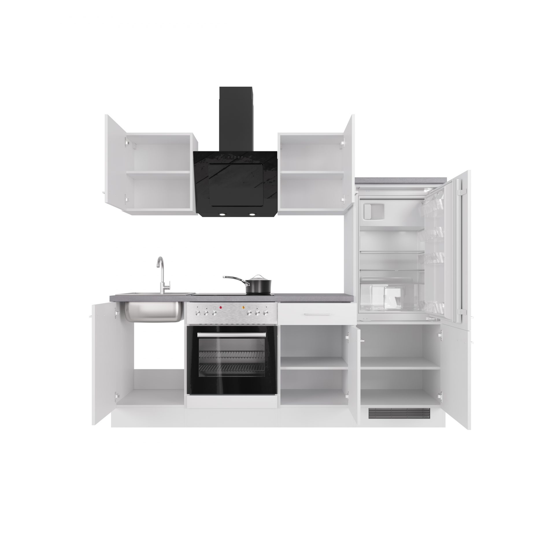 Küchenzeile VITA 220 cm mit E-Geräten