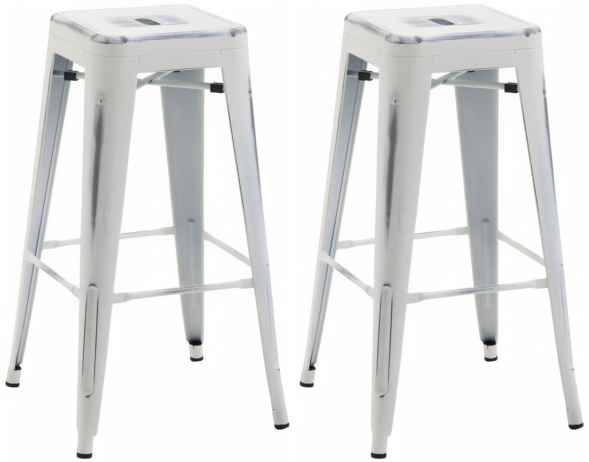 2er Set Barhocker Joshua, antik weiß