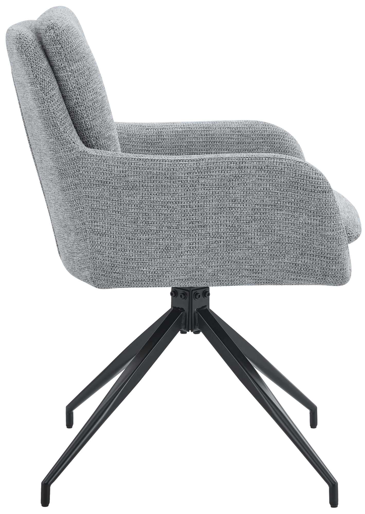 2er Set Esszimmerstuhl Pickett Stoff, grau