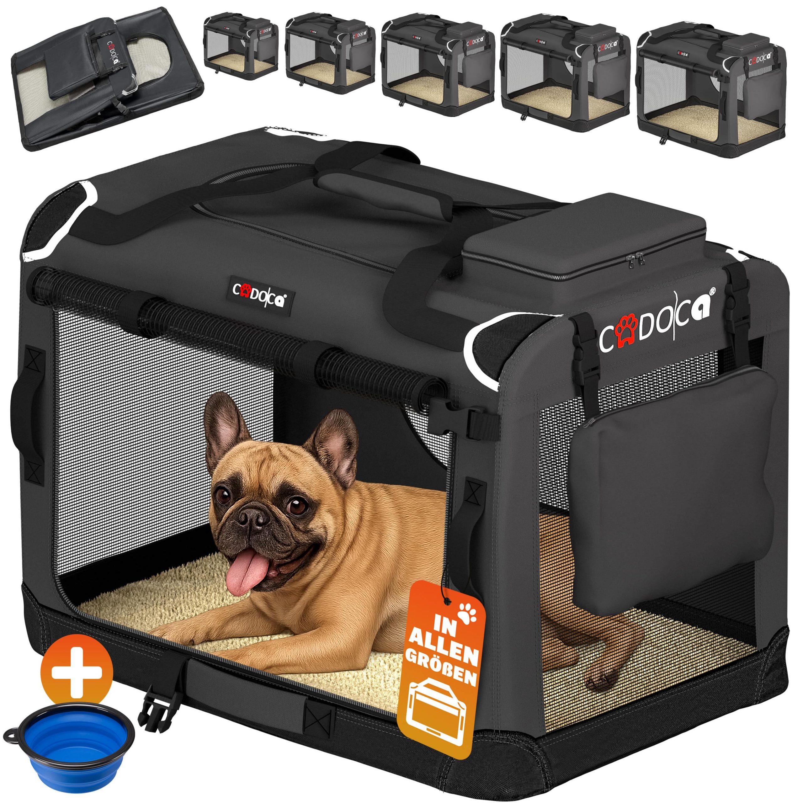 Hundebox faltbar M 60x42x44cm Anthrazit
