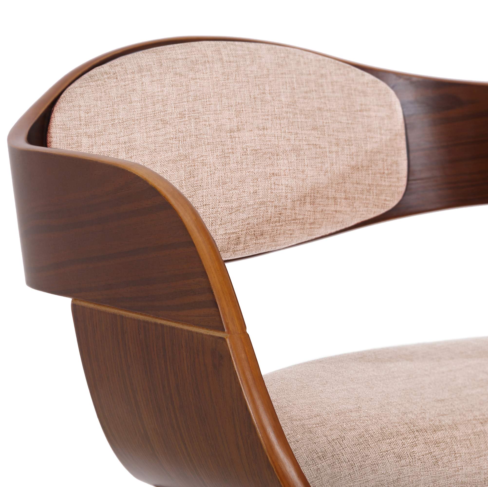 2er Set Stühle Kingston Stoff, walnuss/creme