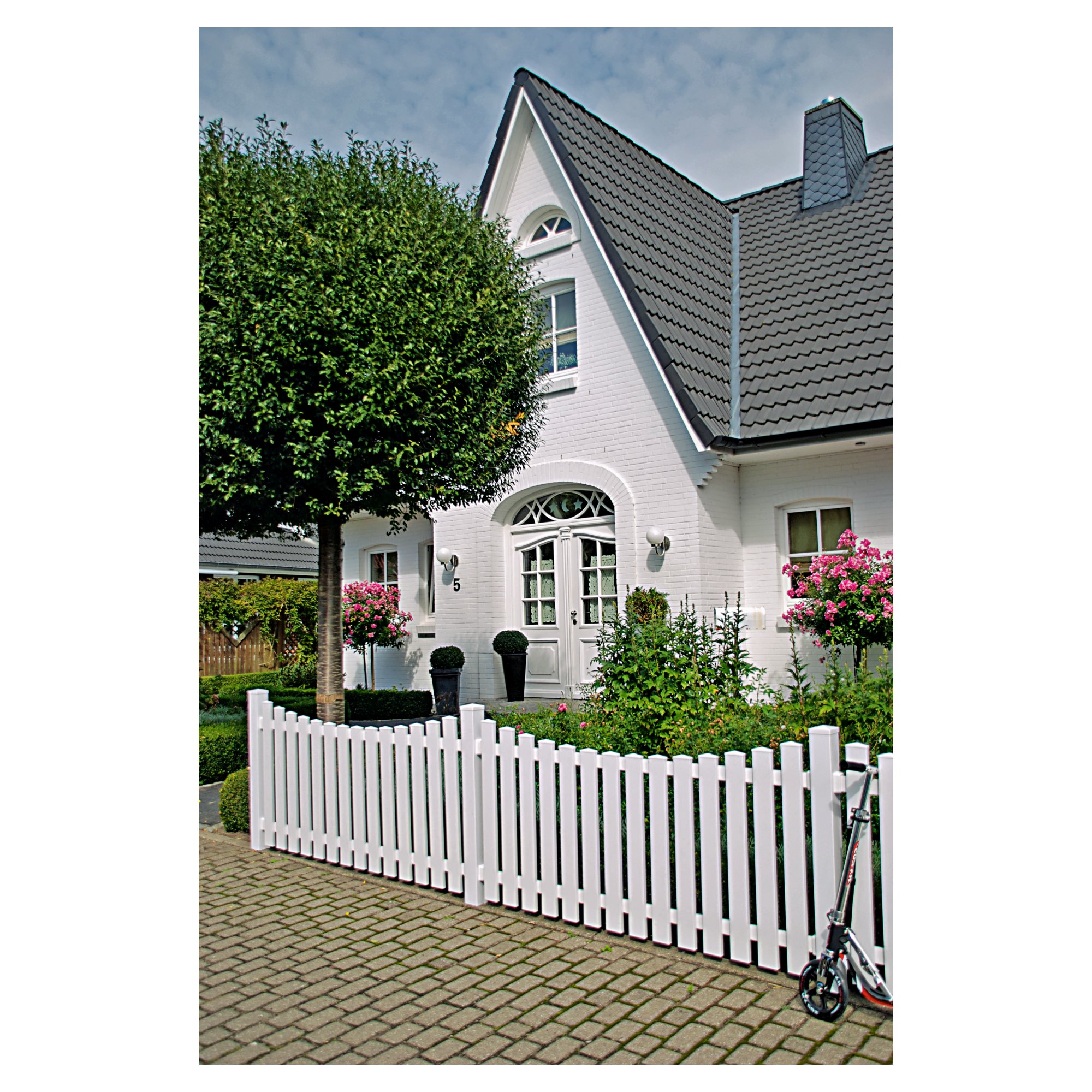 LIGHTLINE KS-Vorgartentor weiß, 100 x 80 cml. inkl. Beschläge