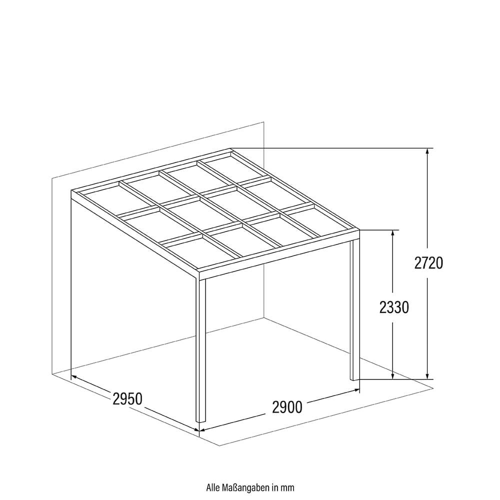 Terrassenüberdachung SOLIS DELUXE - 290 x 295 x cm Weiß